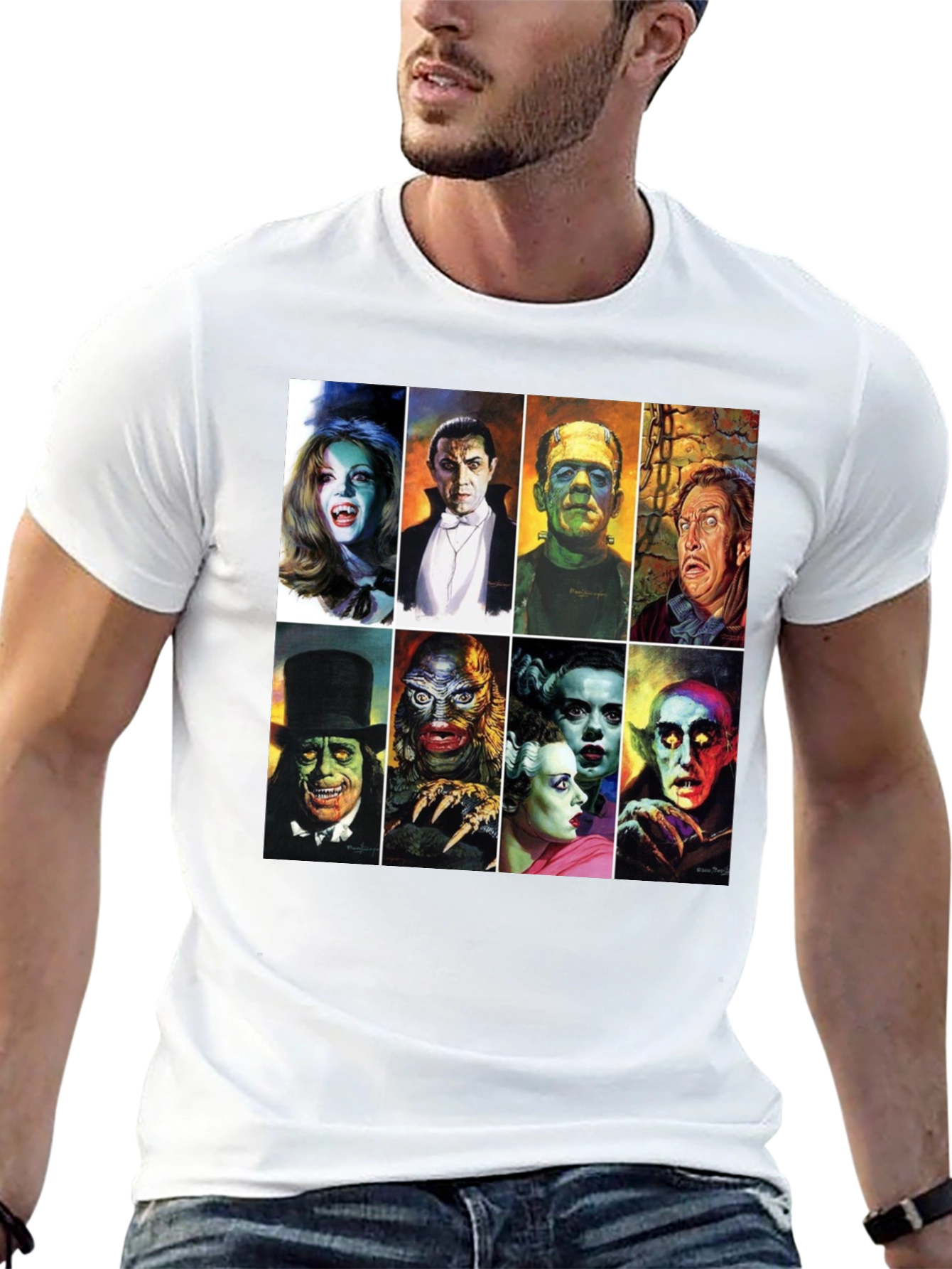 Classic Horror Movie Monsters Graphic Tee