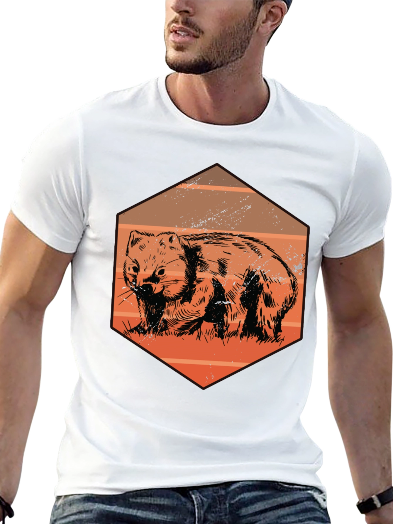 Wombat Graphic Tee - Unique Animal Design