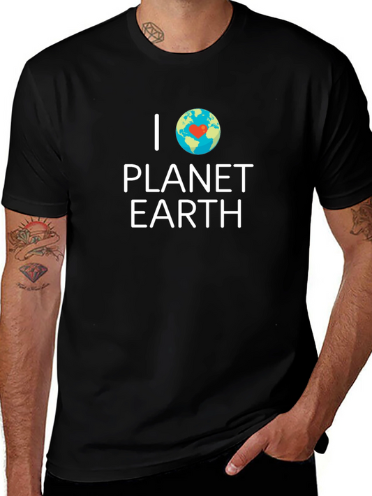 I Love Planet Earth Graphic Tee - Black