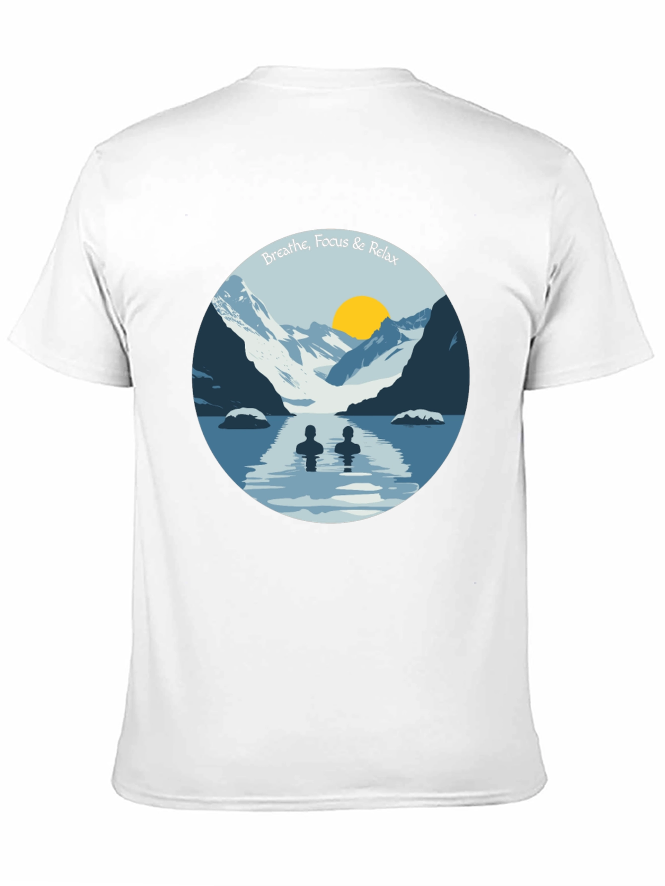 Breathe Focus Relax Graphic Tee - Black