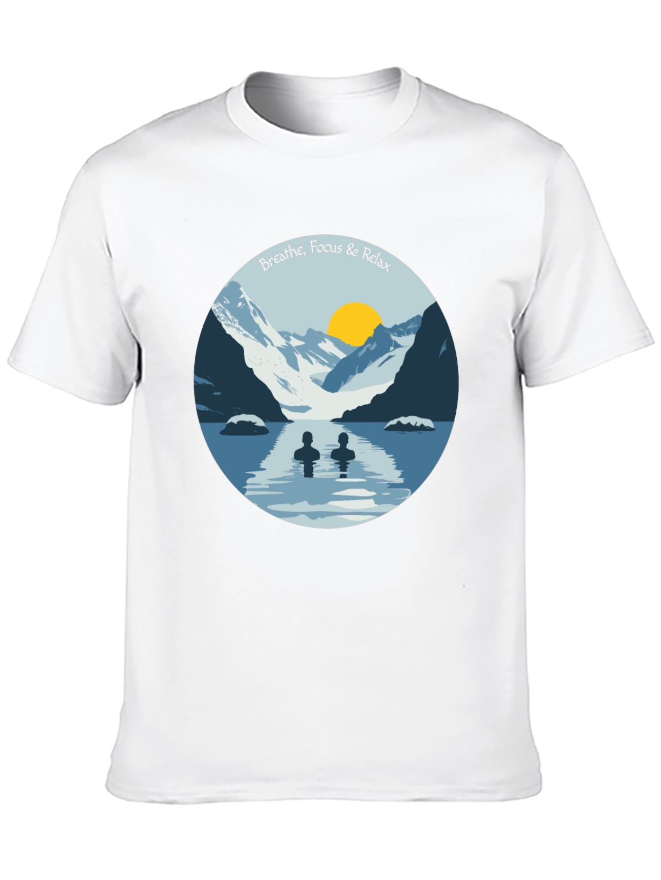 Breathe Focus Relax Graphic Tee - Black