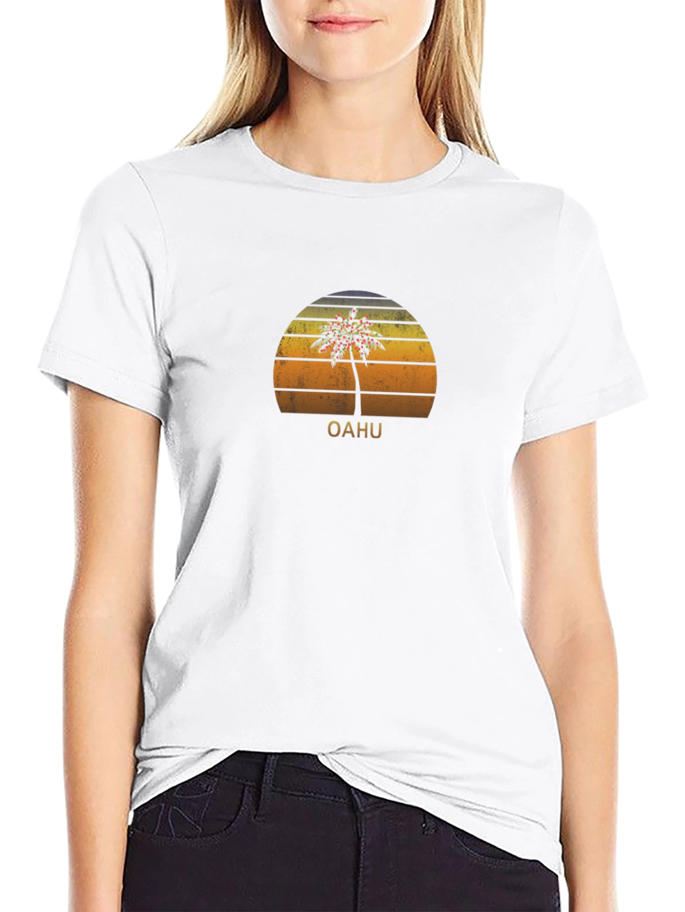 Oahu Palm Tree Retro T-Shirt