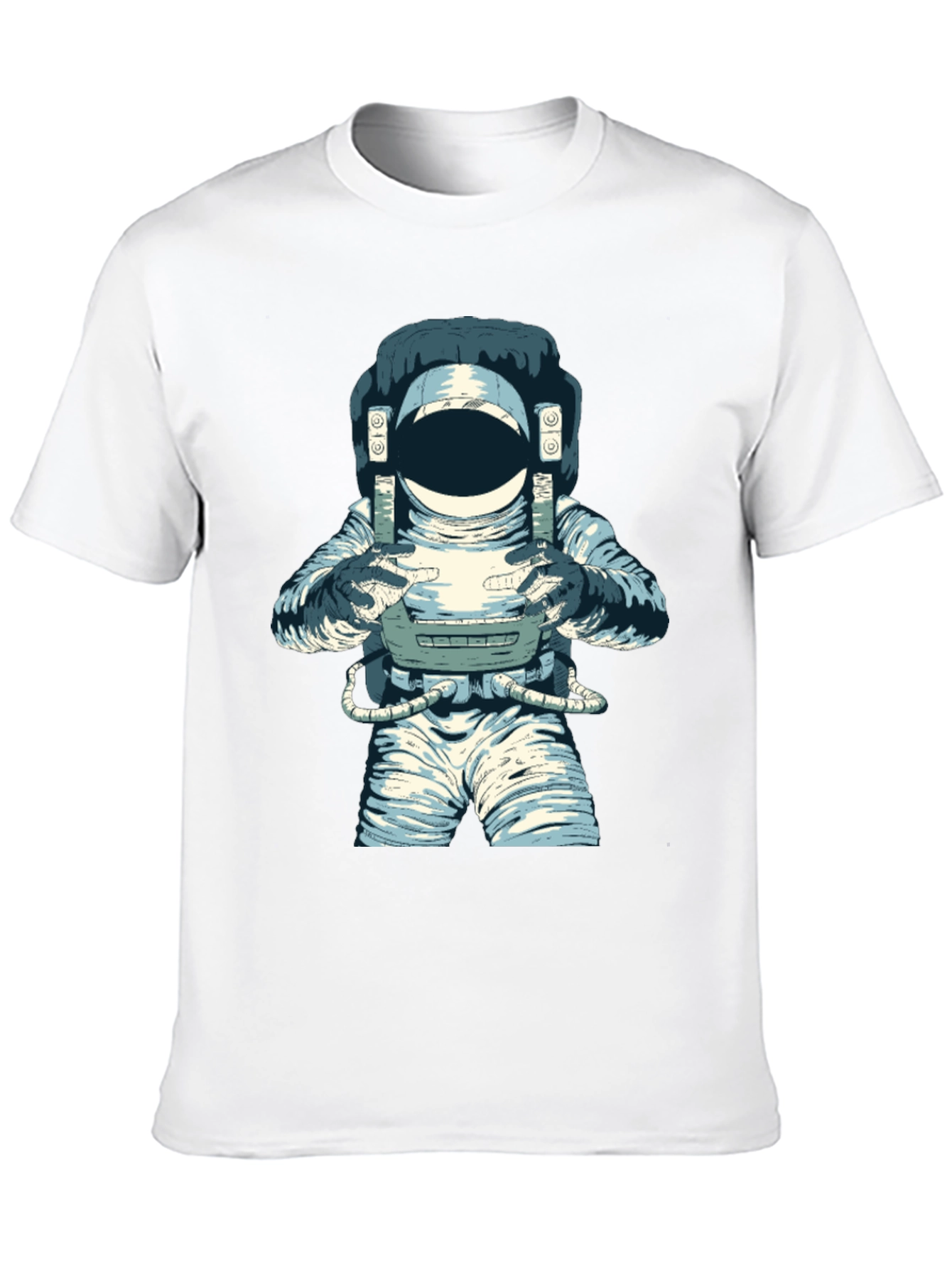 Astronaut Graphic Tee - Black Cotton Blend