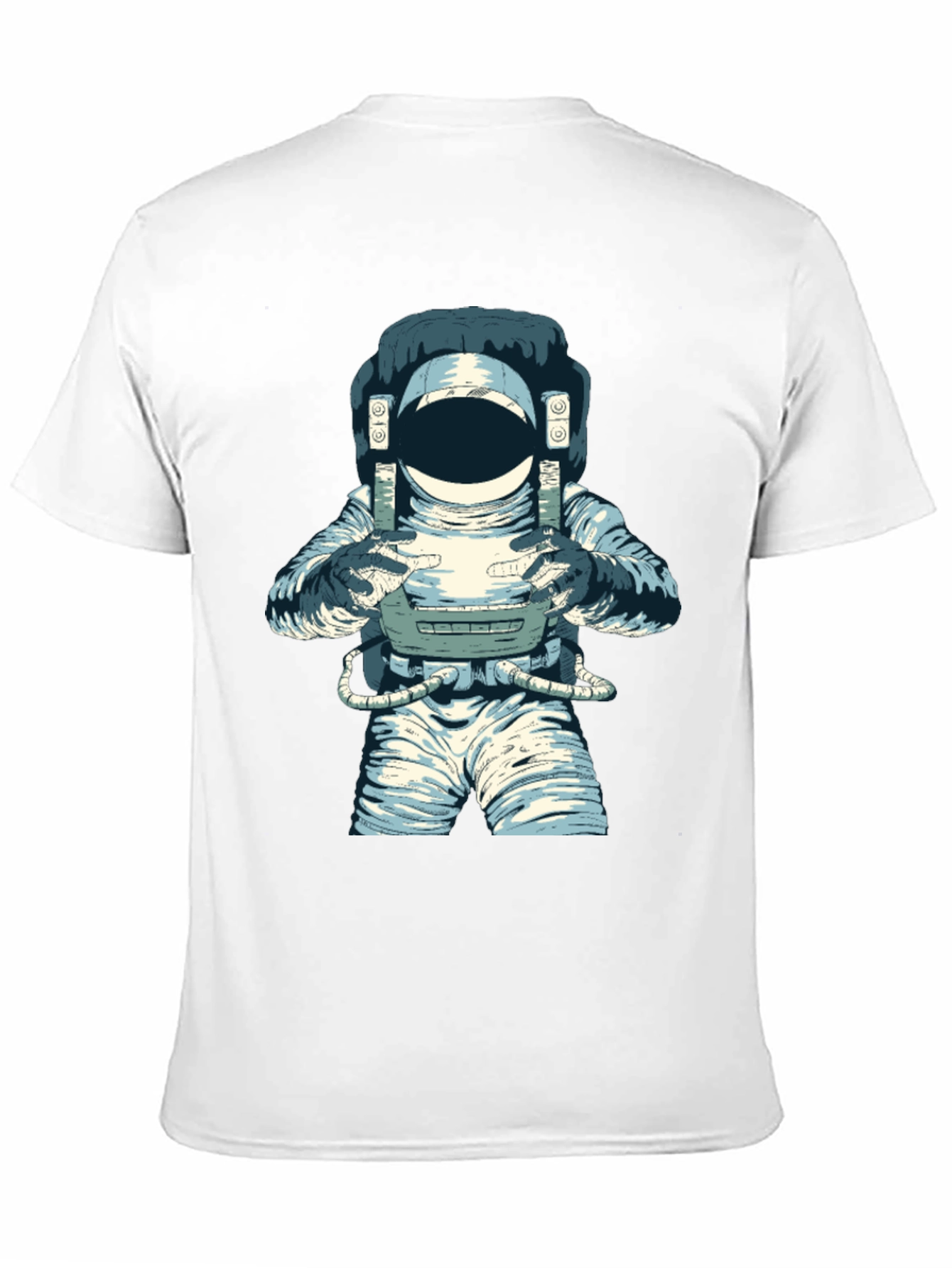 Astronaut Graphic Tee - Black Cotton Blend