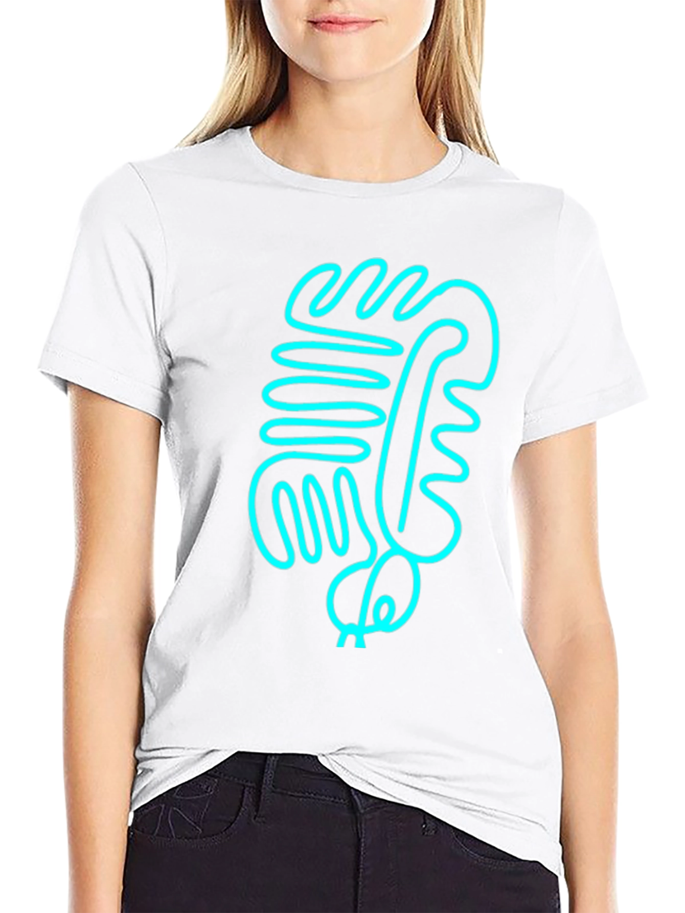 Abstract Line Art Graphic Tee - Modern Style