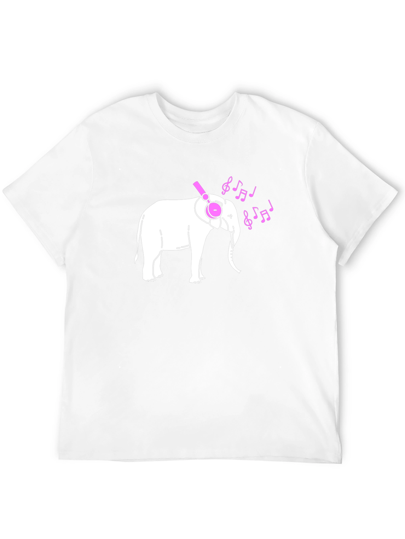 Elephant DJ Graphic Tee - Black Cotton T-Shirt