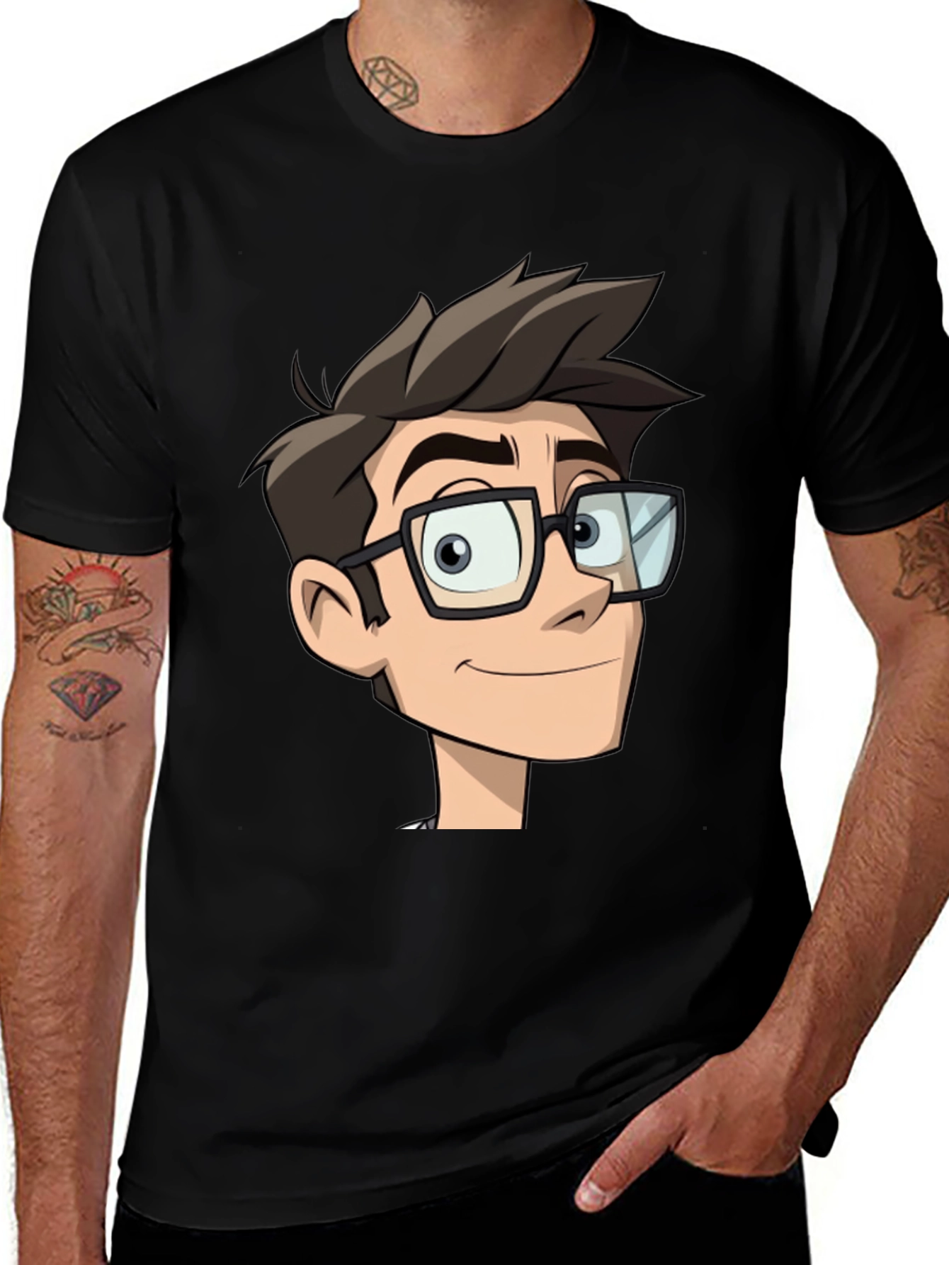 Cartoon Geek T-Shirt: Stylish Comfortable Unique Design