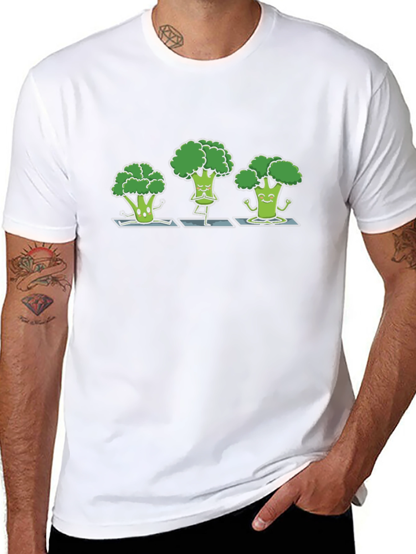 Broccoli Yoga T-Shirt - Vegetarian Zen