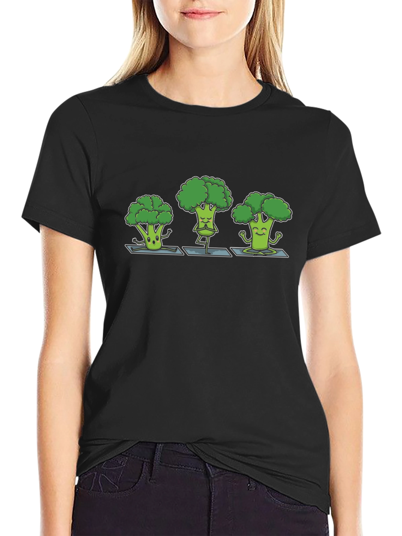 Broccoli Yoga T-Shirt - Vegetarian Zen