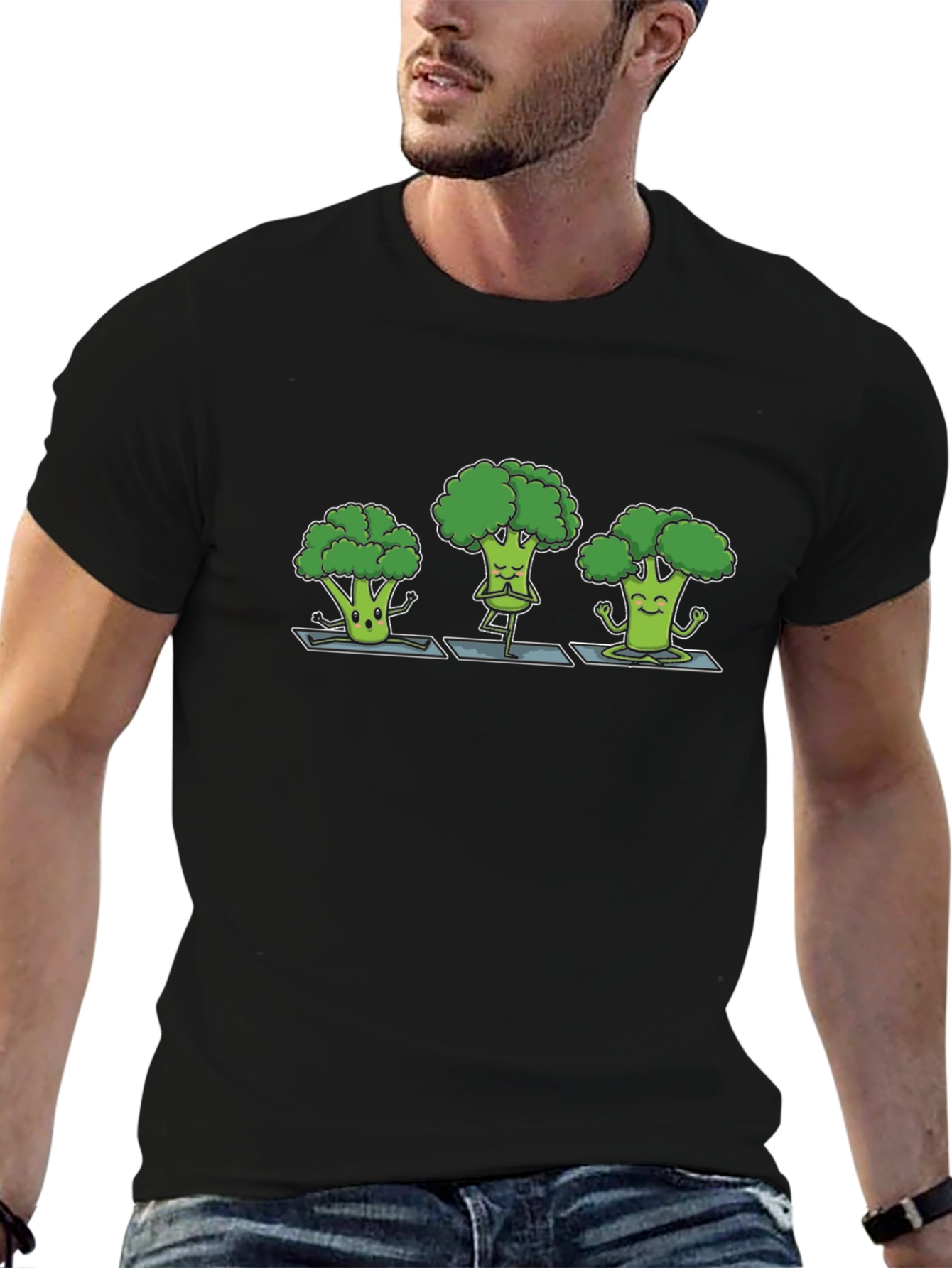 Broccoli Yoga T-Shirt - Vegetarian Zen