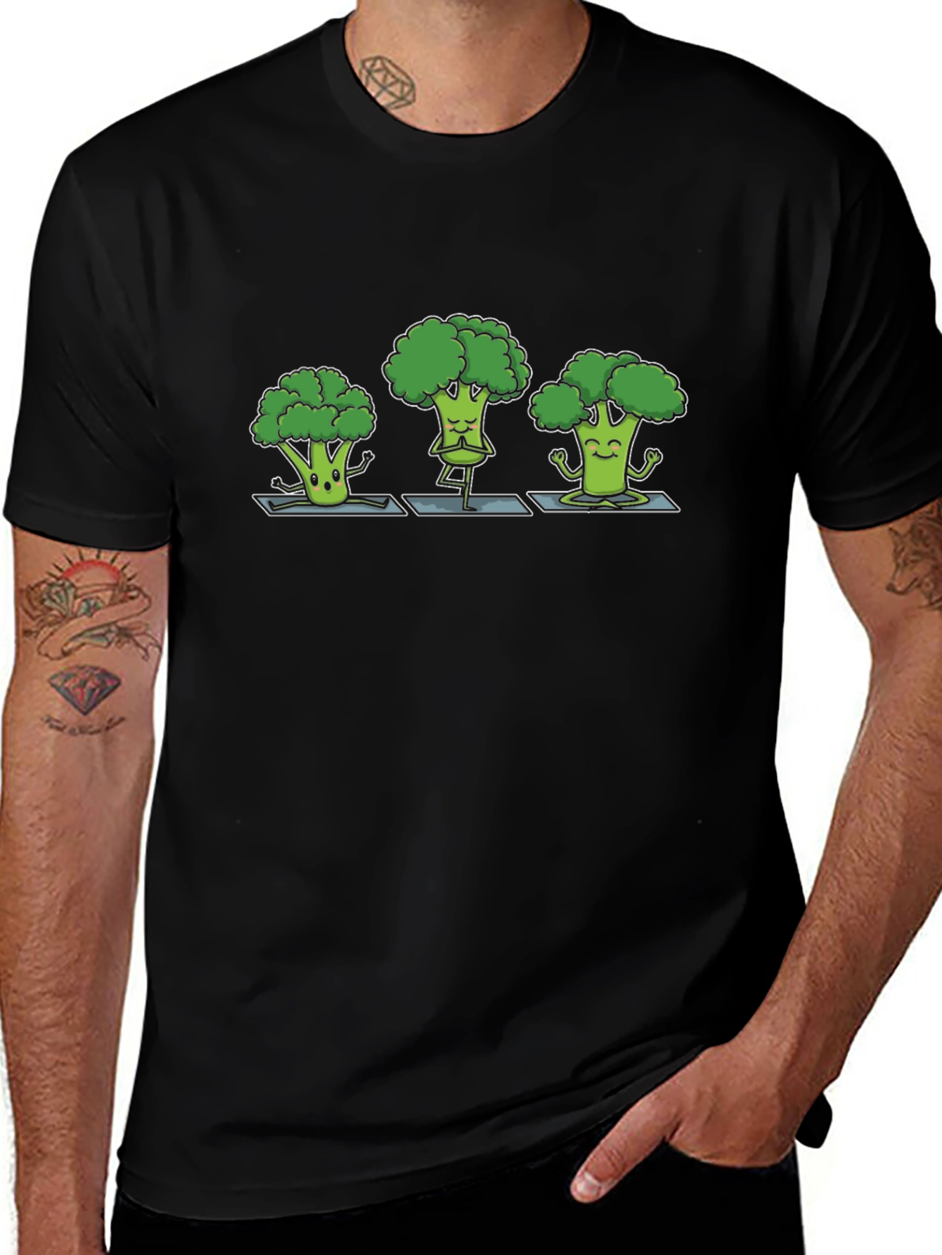 Broccoli Yoga T-Shirt - Vegetarian Zen