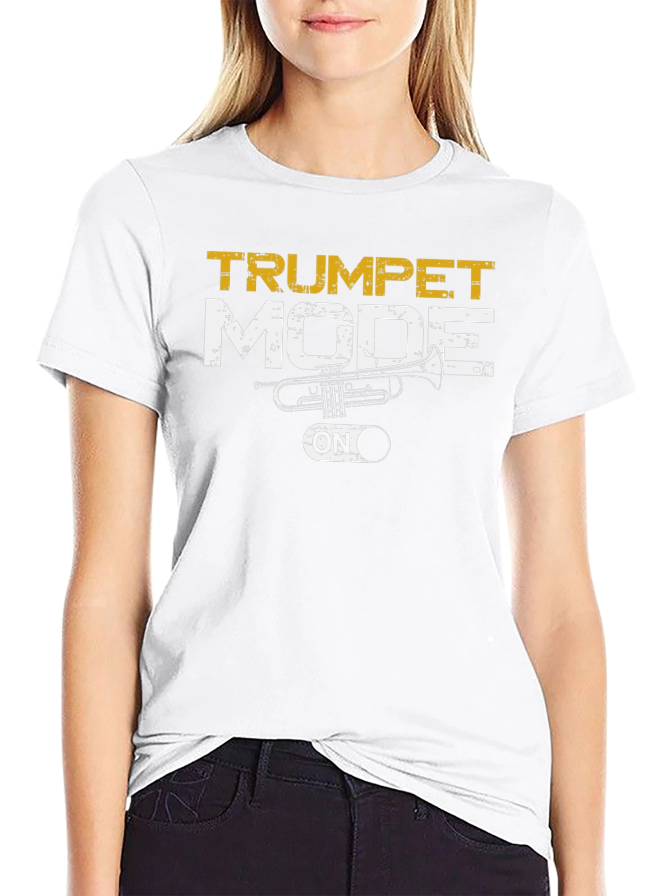 Trumpet Mode ON Black Graphic Tee