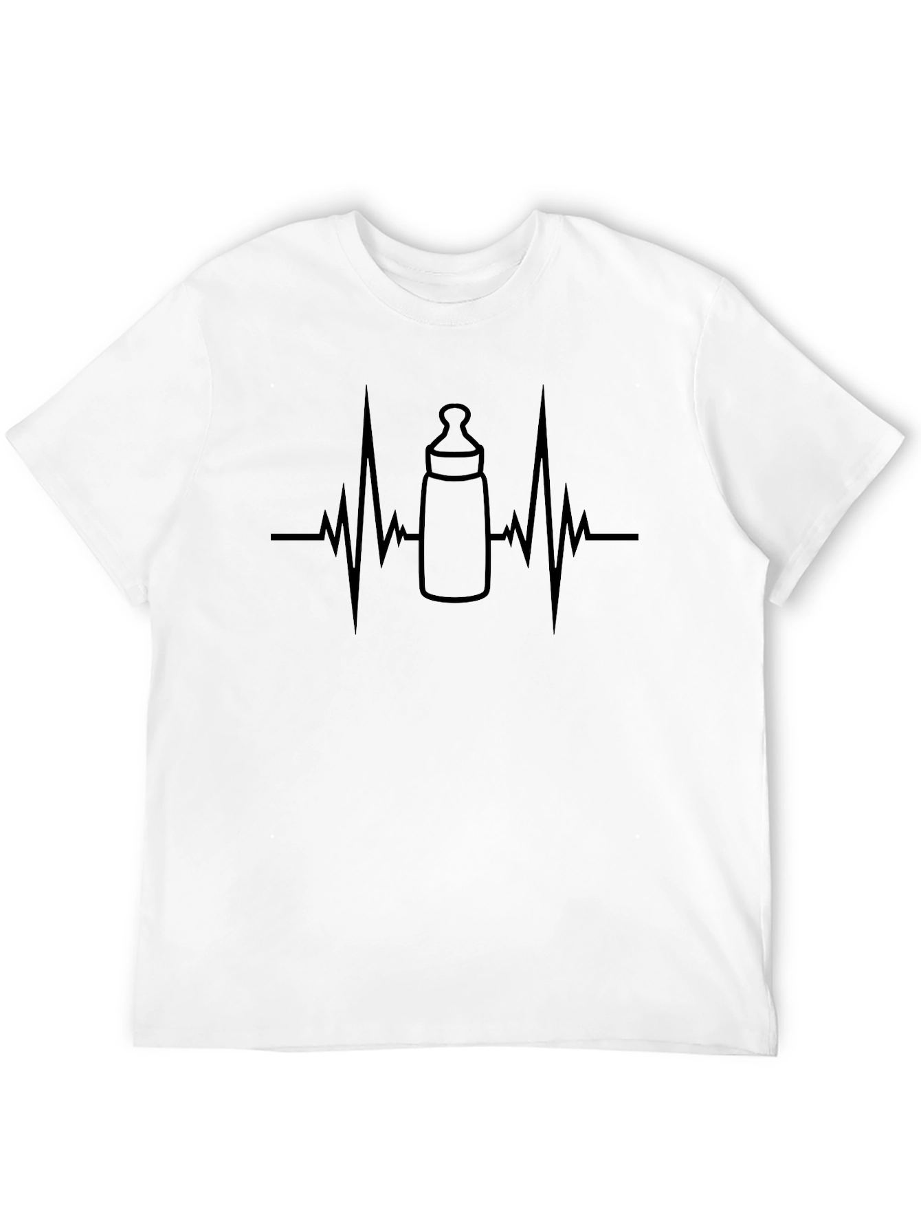 Baby Bottle Heartbeat T-Shirt - New Parent Tee