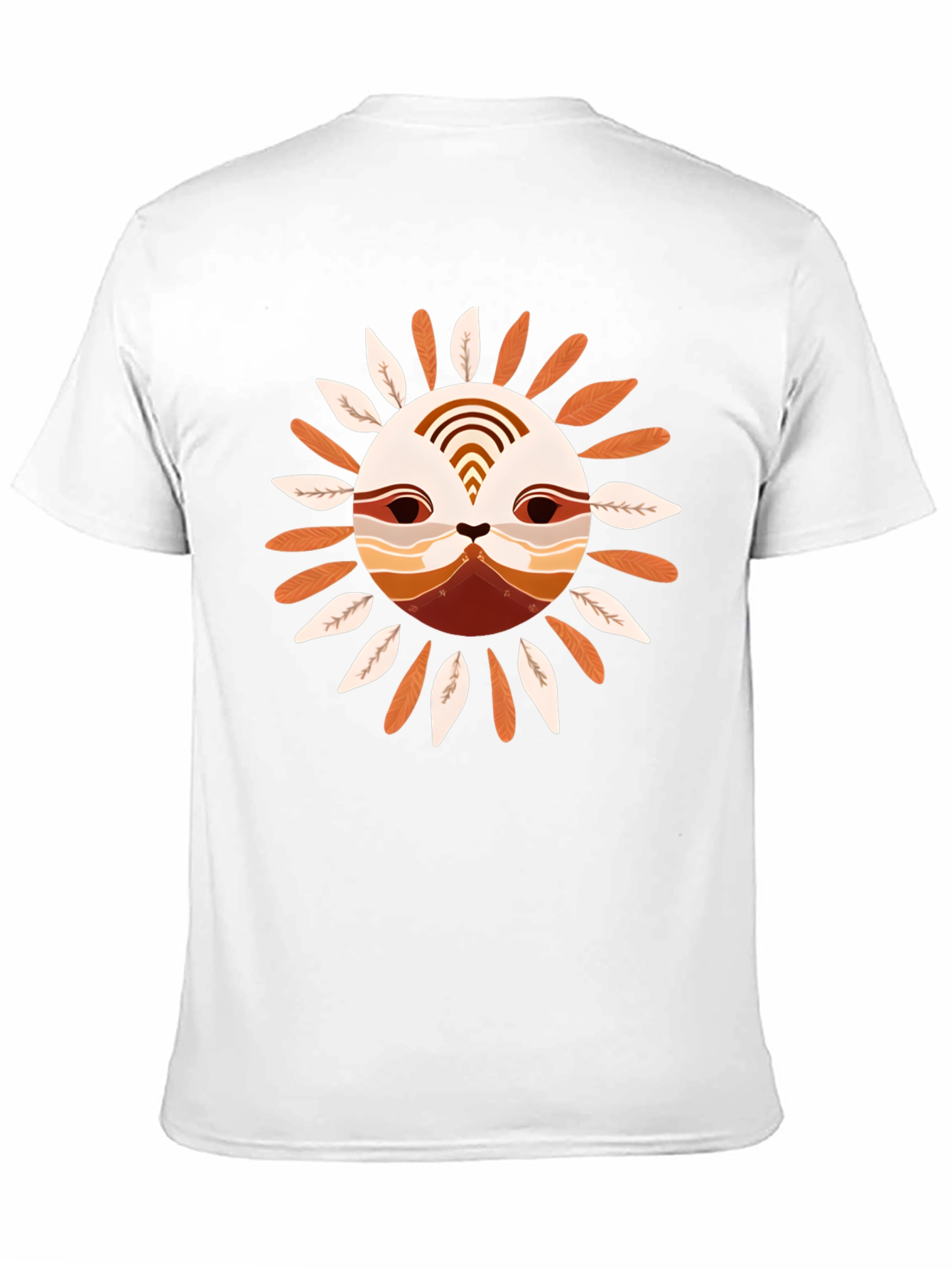 Stylish Sun Face Graphic Black T-Shirt
