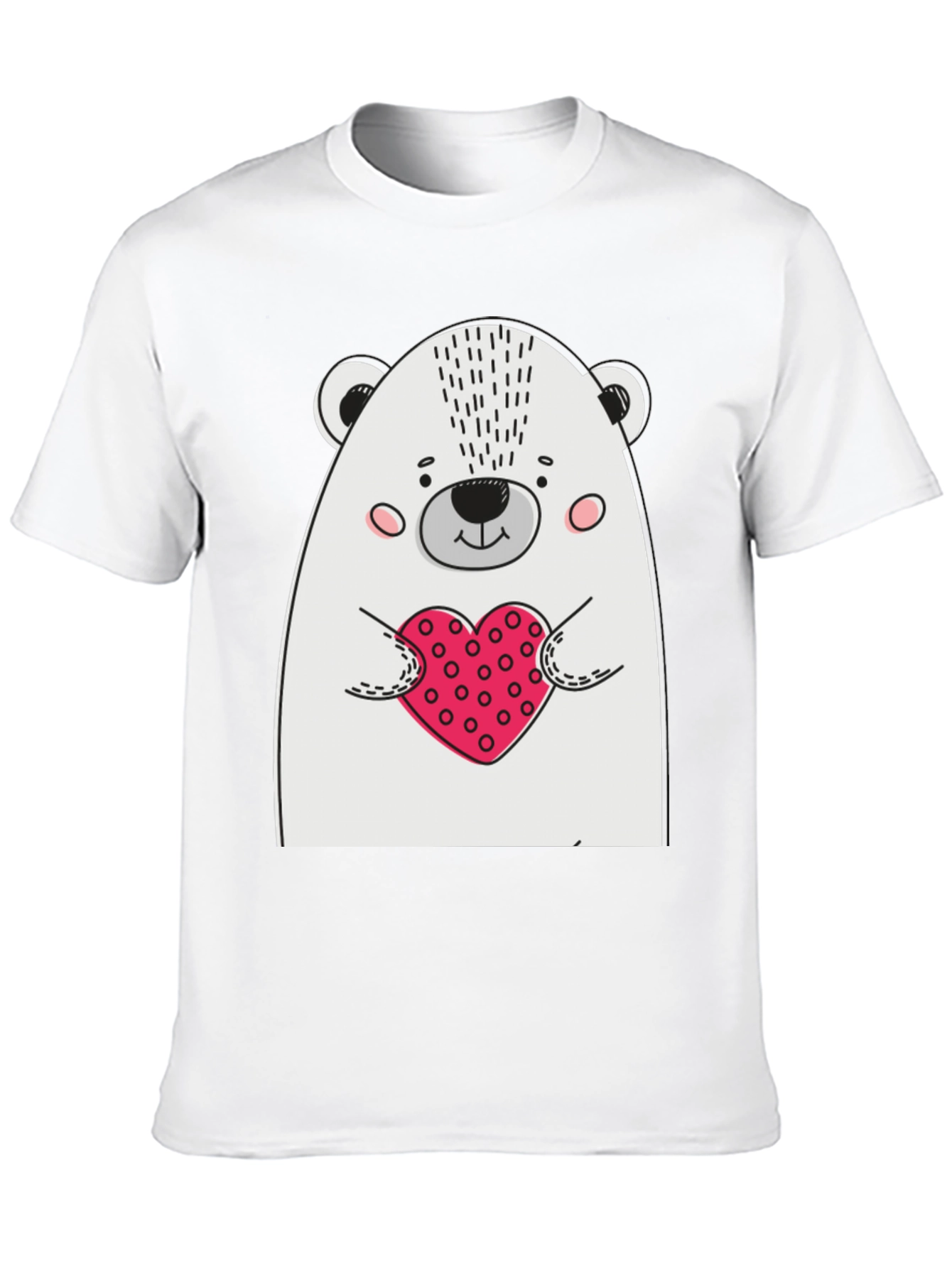 Bear Heart T-Shirt - Mens Black Graphic Tee