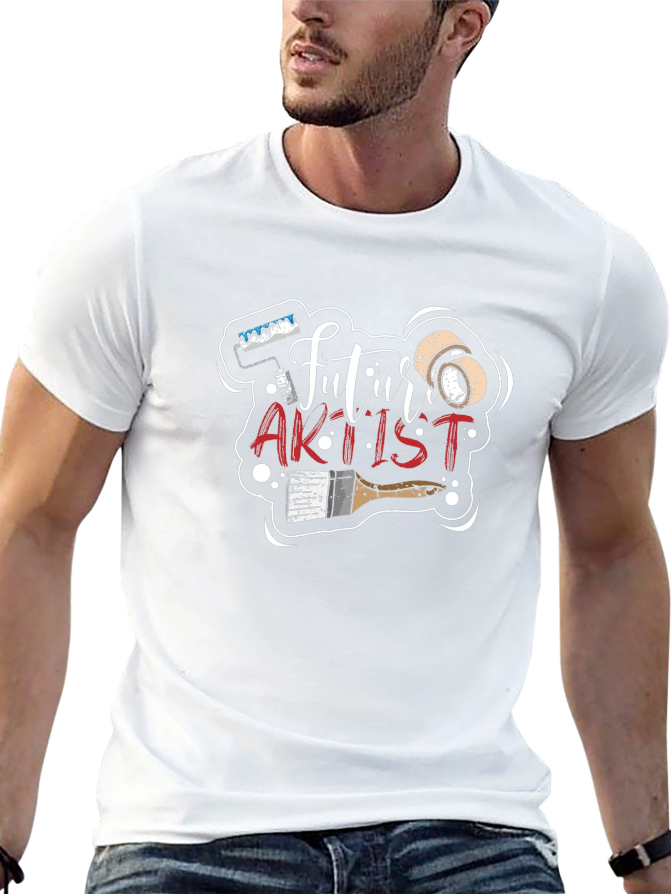 Future Artist Graphic Tee - Black Cotton