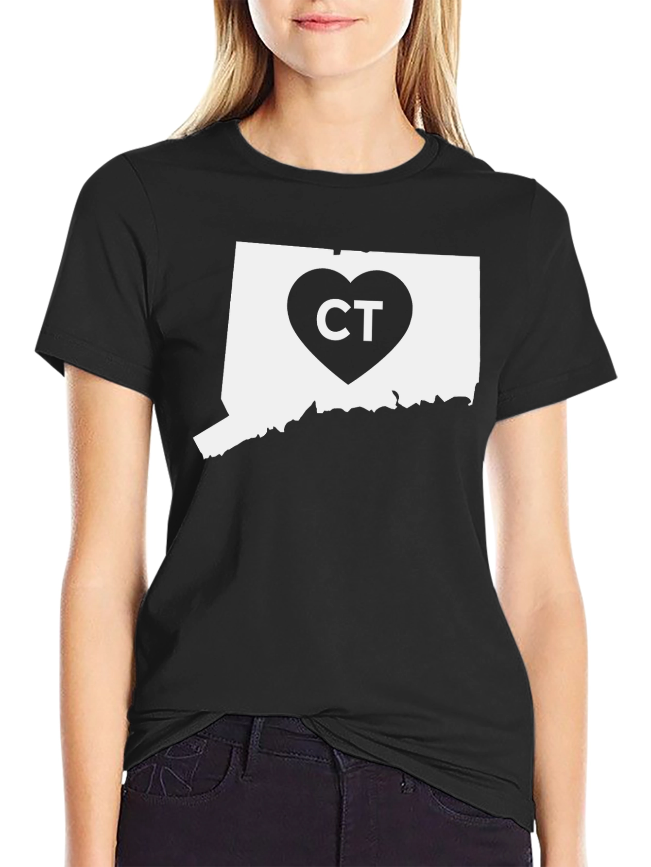 CT State Love Heart T-Shirt