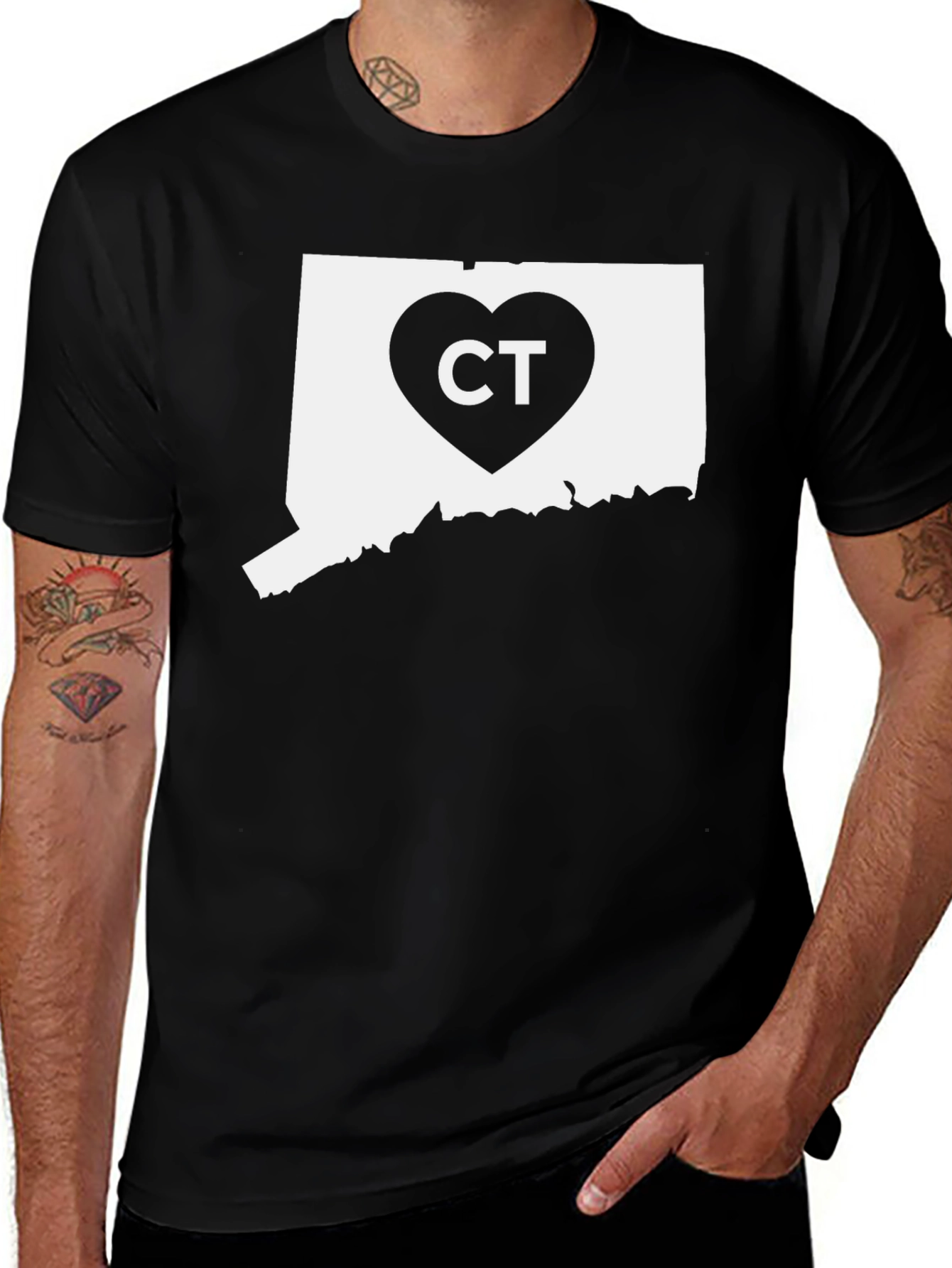 CT State Love Heart T-Shirt