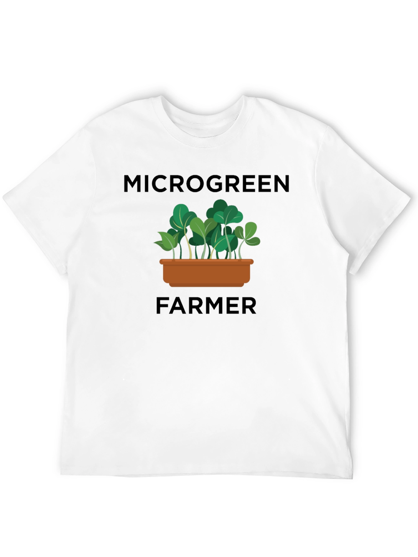 Microgreen Farmer Graphic T-Shirt - Black