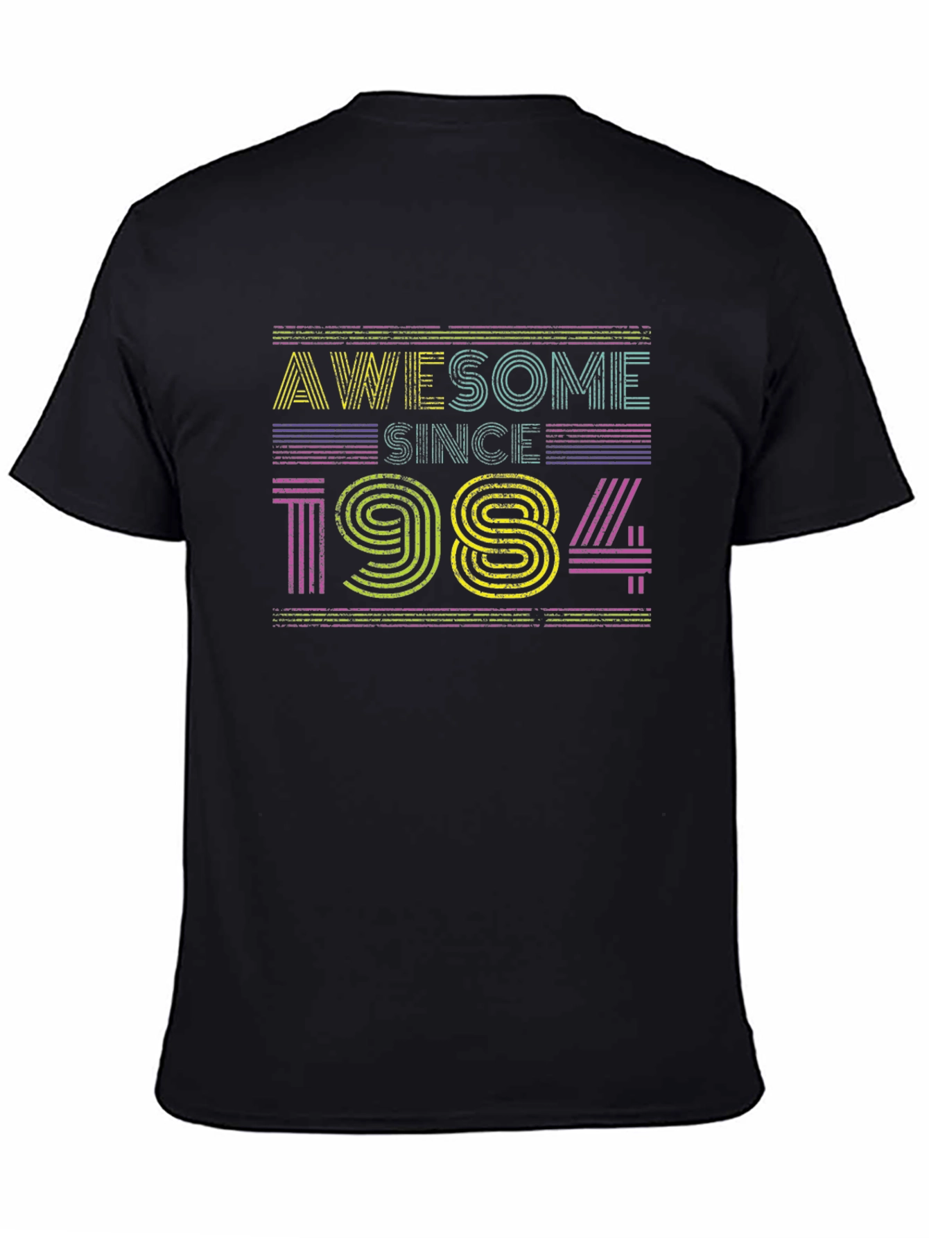 Awesome Since 1984 Black Graphic T-Shirt