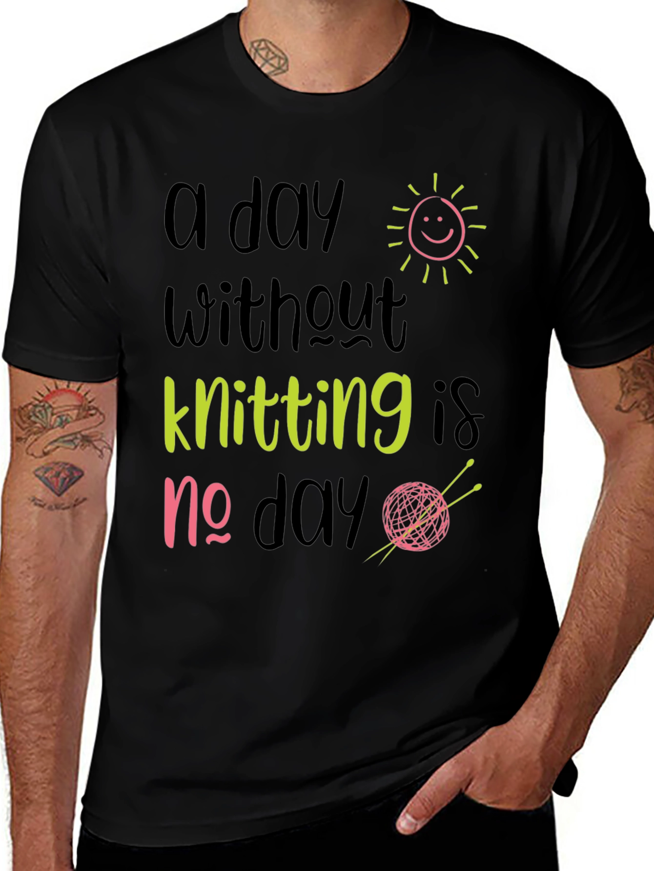 Knitting Lover T-Shirt: A Day Without Knitting