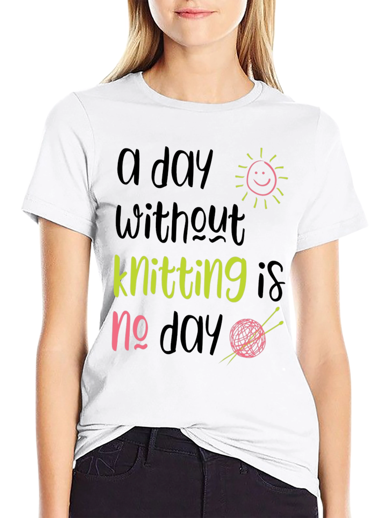 Knitting Lover T-Shirt: A Day Without Knitting
