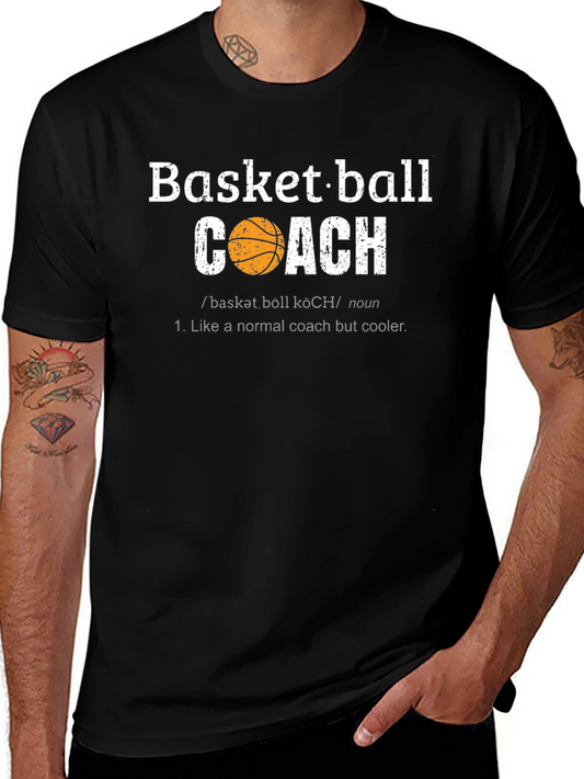 Basketball Coach Graphic T-Shirt - Cool Definition Tee