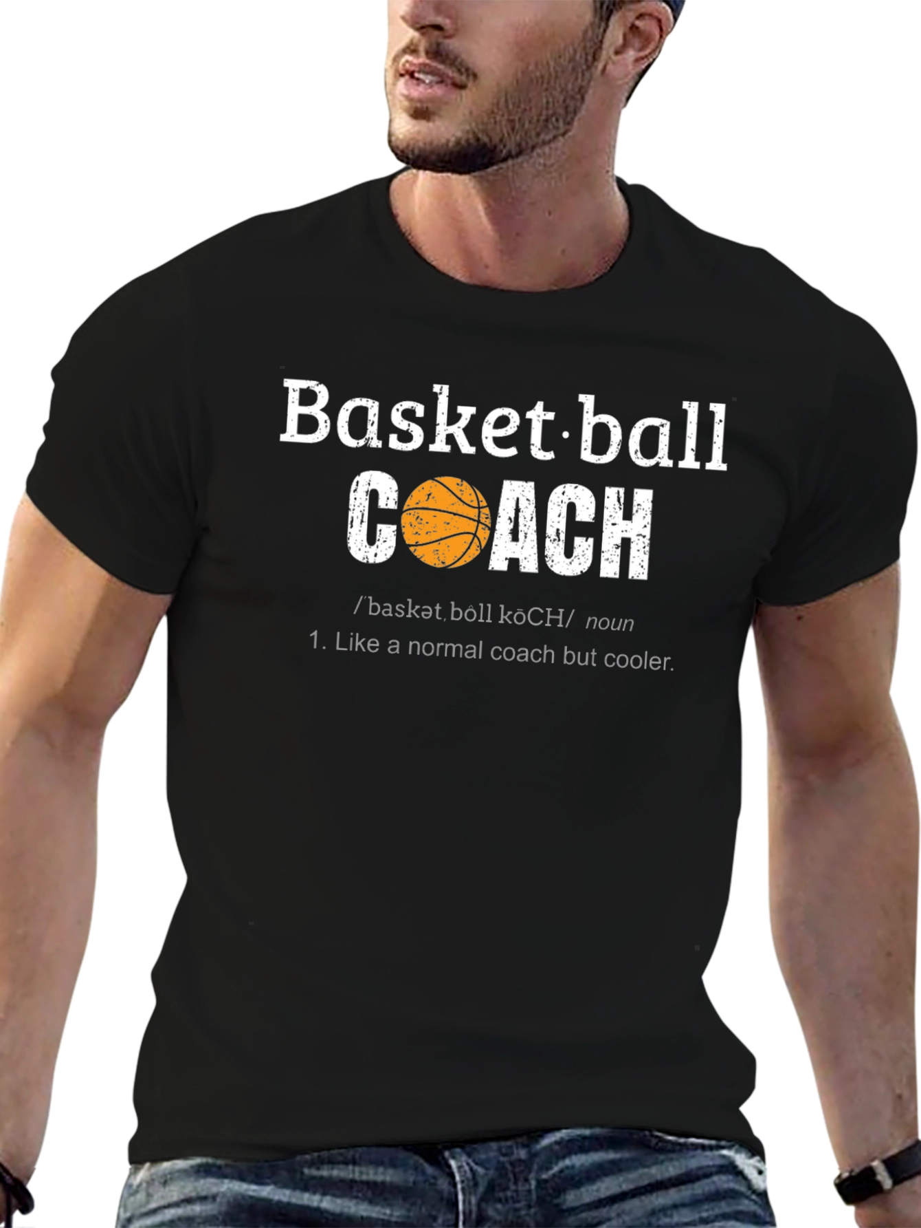 Basketball Coach Graphic T-Shirt - Cool Definition Tee