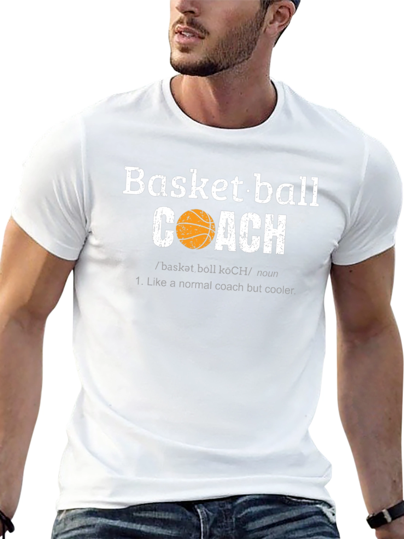 Basketball Coach Graphic T-Shirt - Cool Definition Tee
