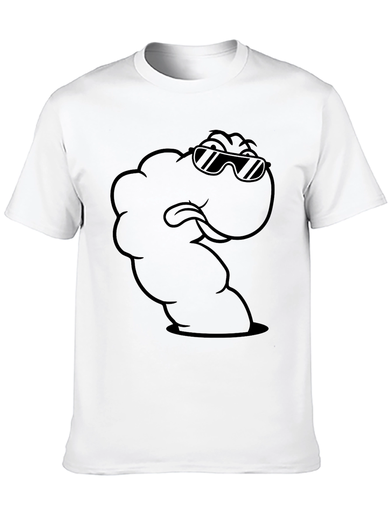 Cool Cartoon Worm Graphic T-Shirt