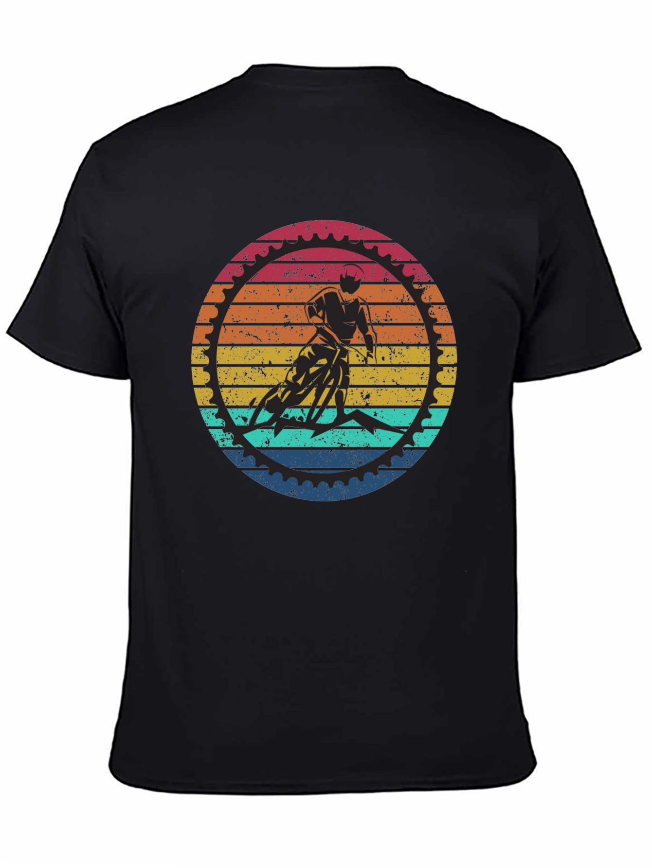 Retro Cycling T-Shirt - Mountain Bike Sunset
