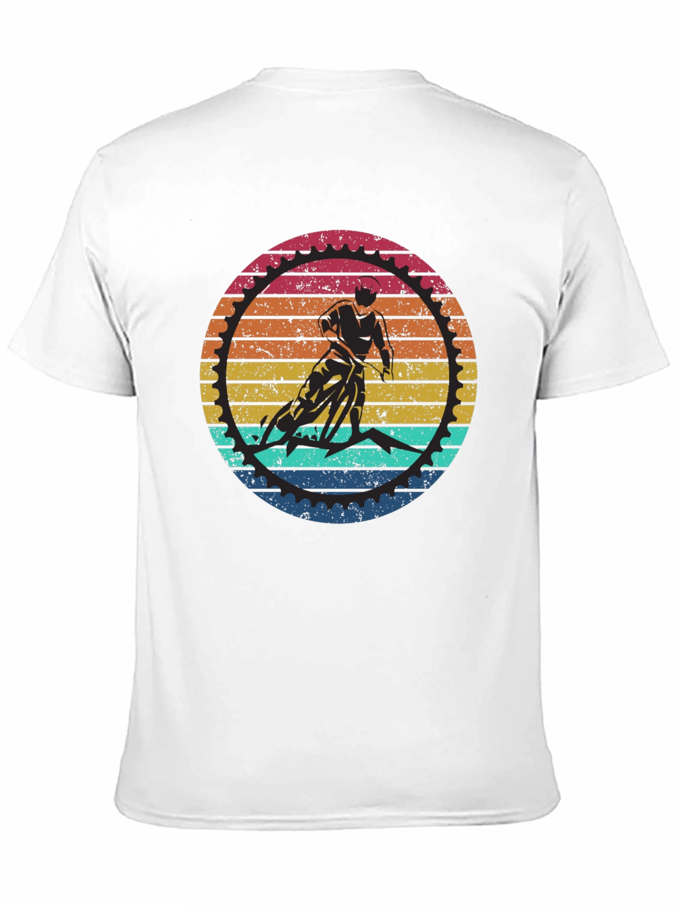 Retro Cycling T-Shirt - Mountain Bike Sunset