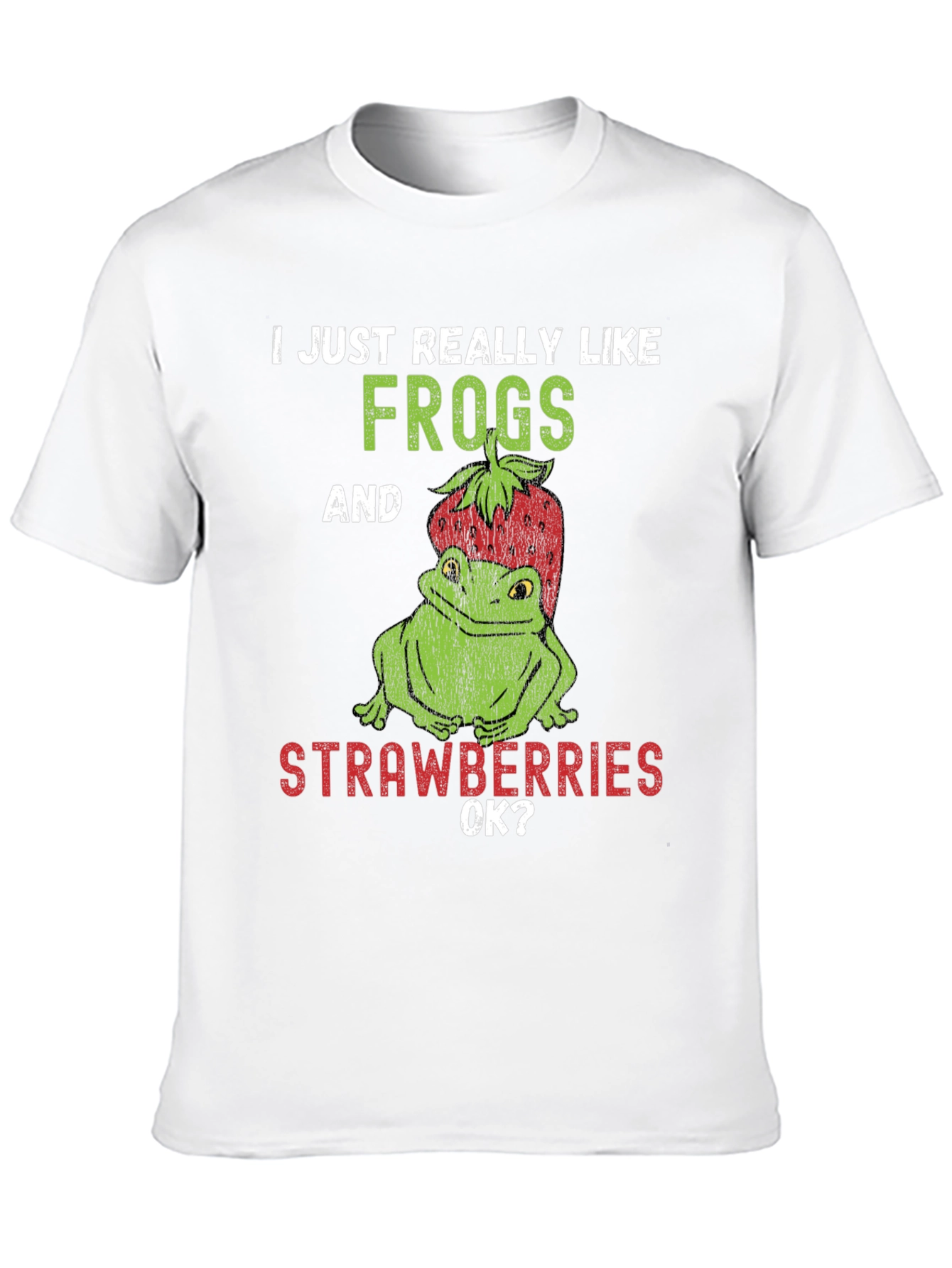 Frog and Strawberry T-Shirt - Funny Graphic Tee