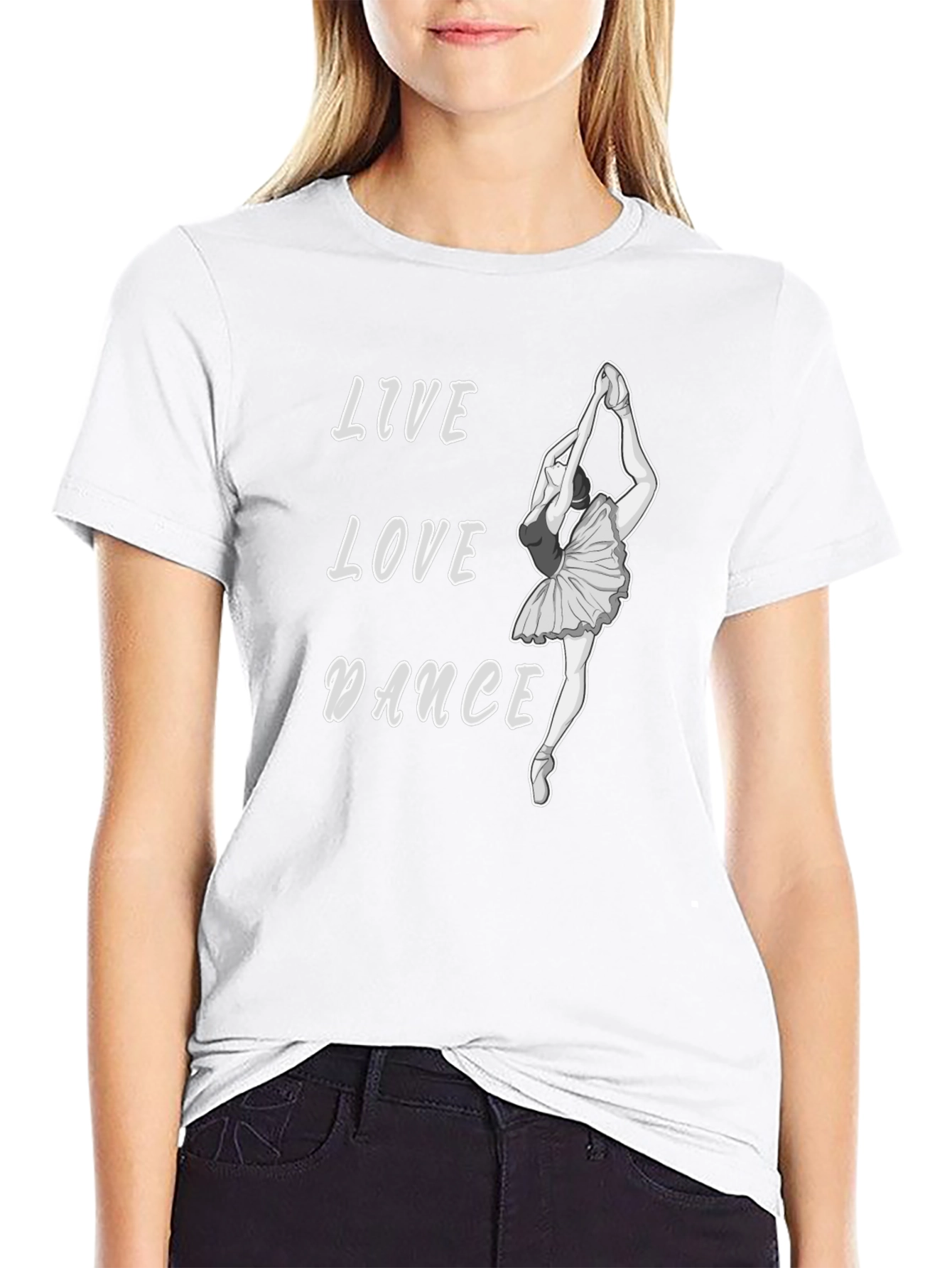 Live Love Dance Black Graphic Tee