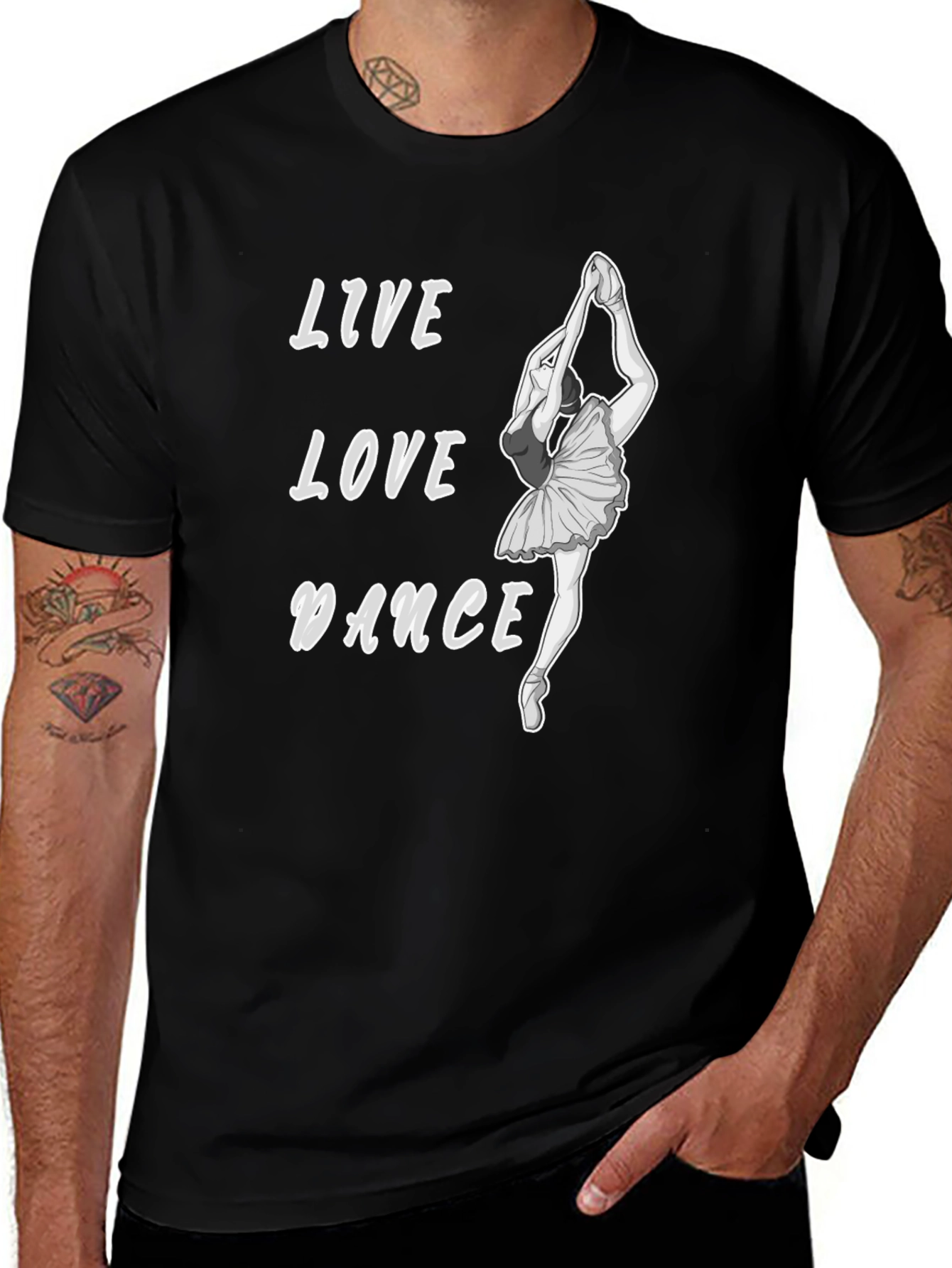Live Love Dance Black Graphic Tee