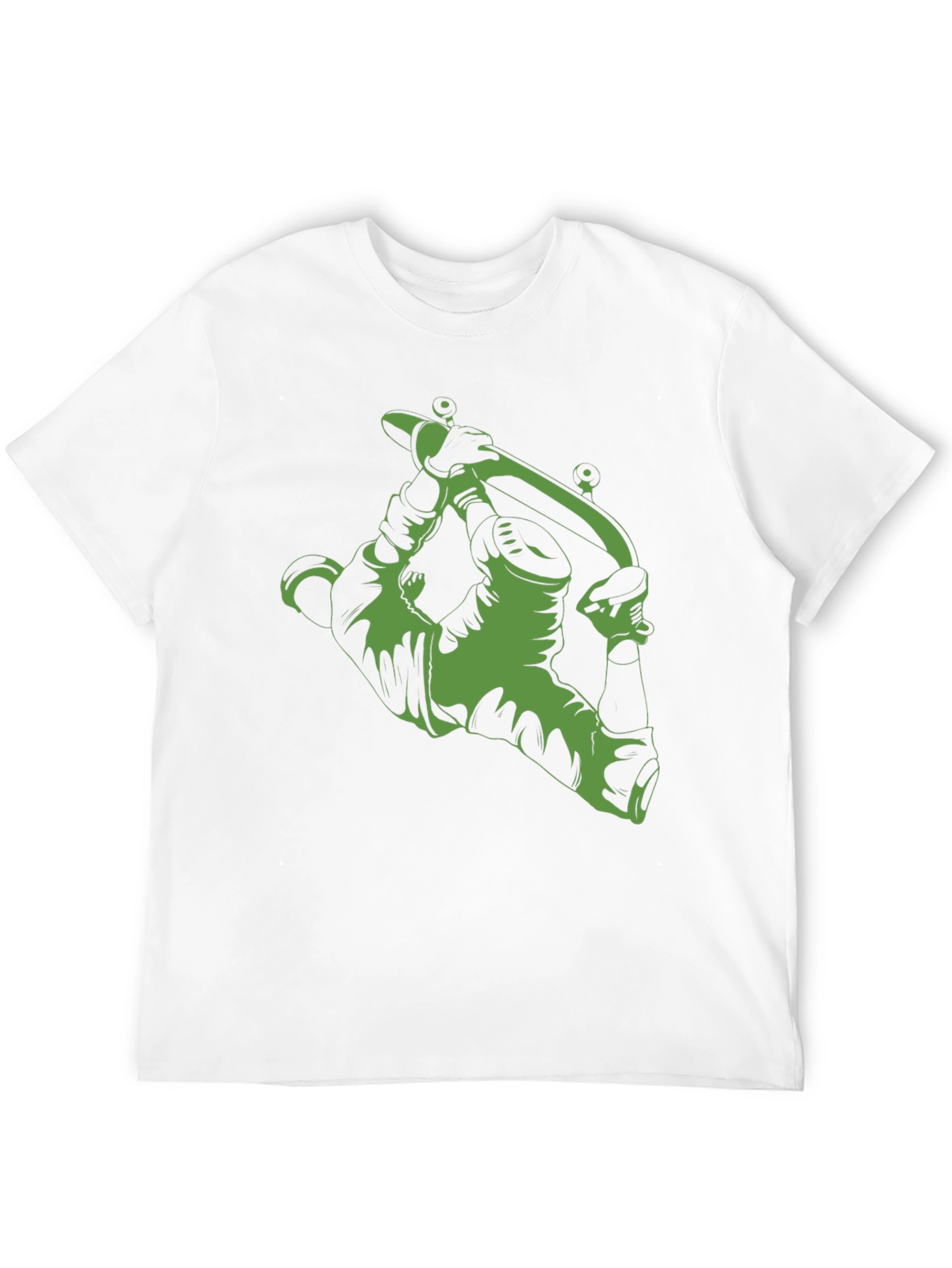 Green Tattoo Gun Graphic Black T-Shirt