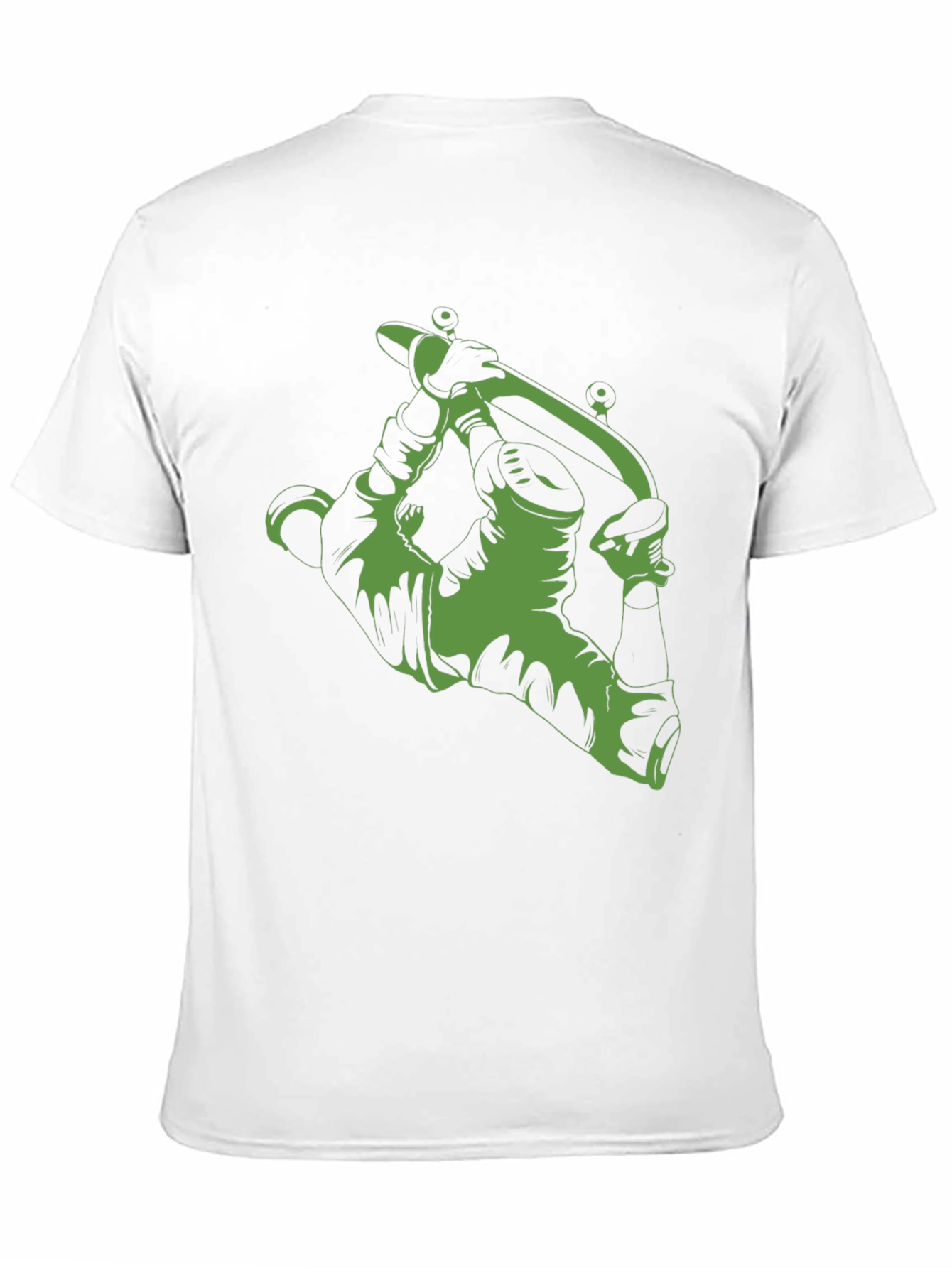 Green Tattoo Gun Graphic Black T-Shirt