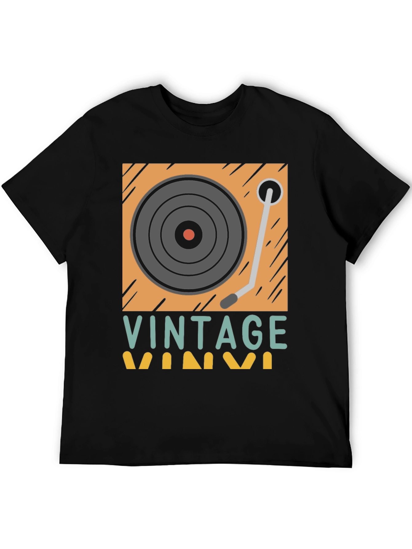 Retro Vinyl Record Player Graphic T-Shirt
