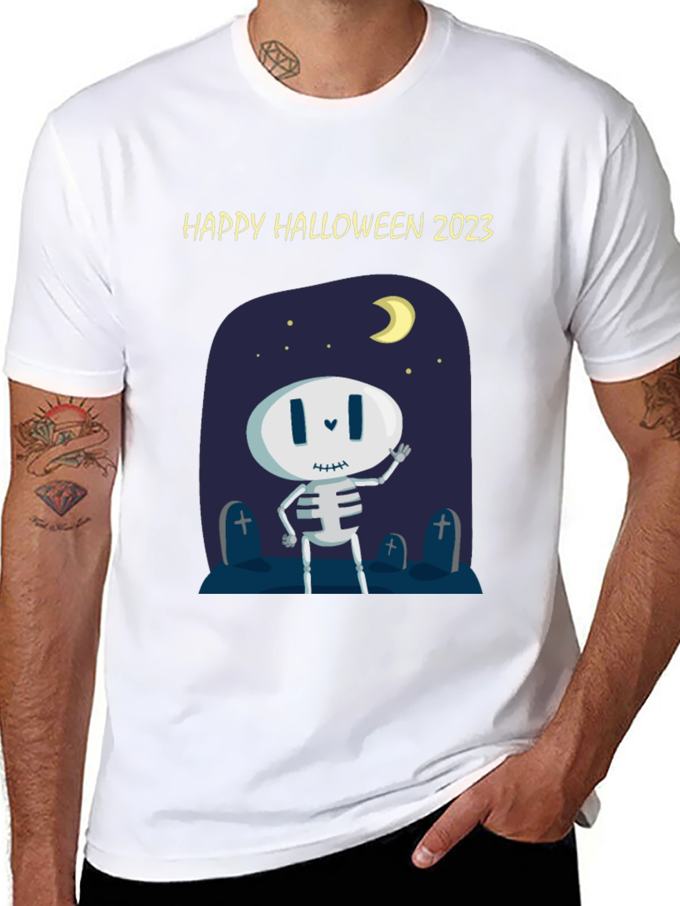Happy Halloween 2023 Skeleton T-Shirt