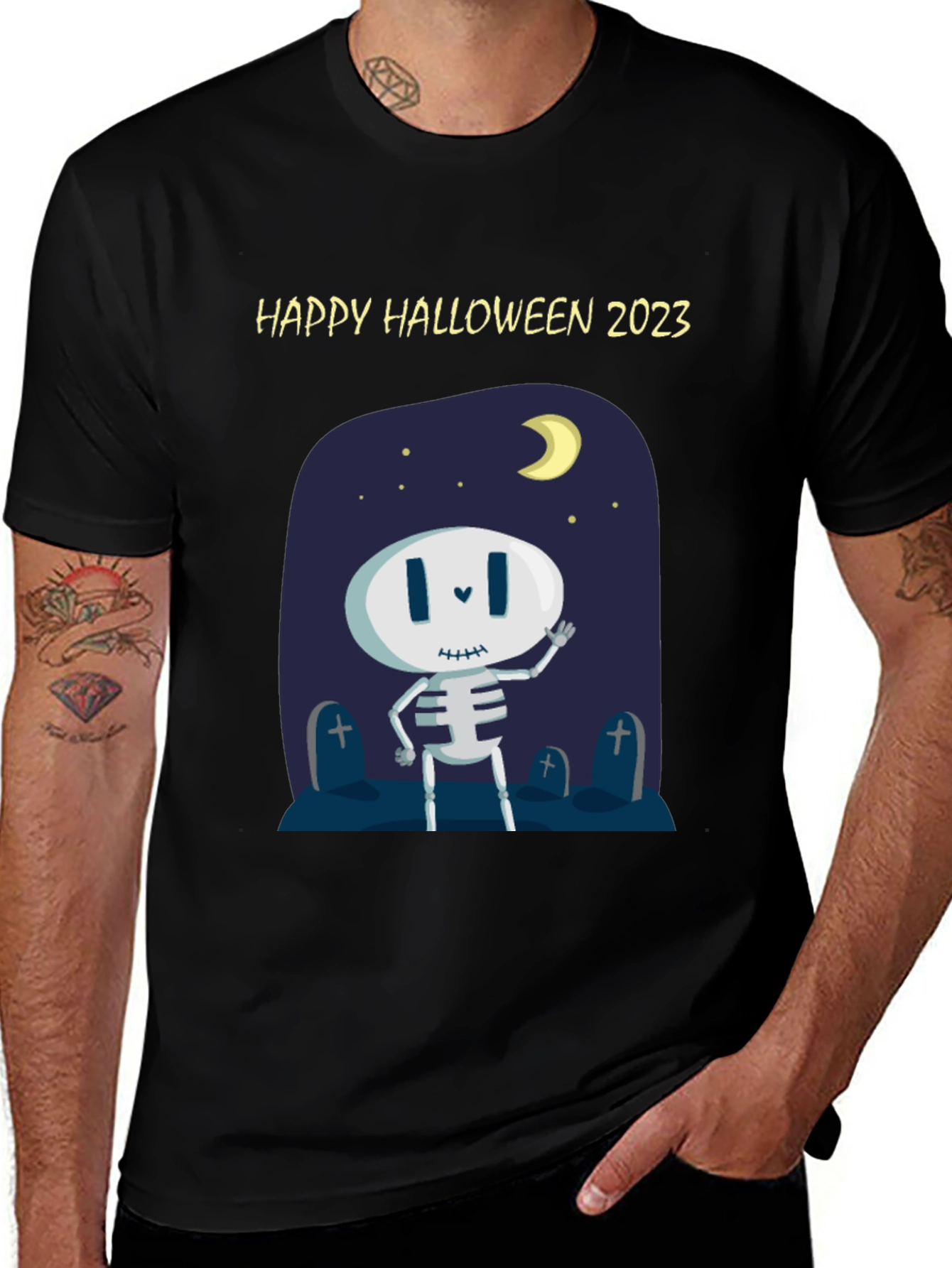 Happy Halloween 2023 Skeleton T-Shirt