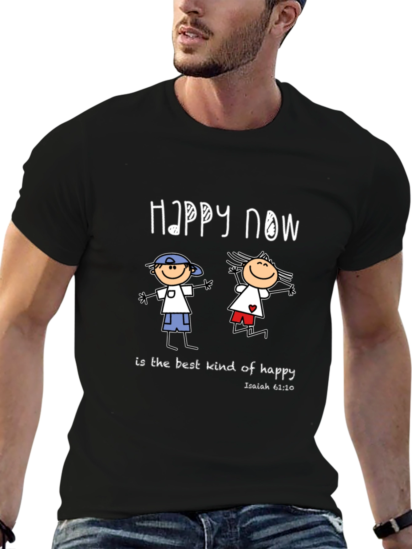 Happy Now Graphic T-Shirt Unisex Cotton Tee