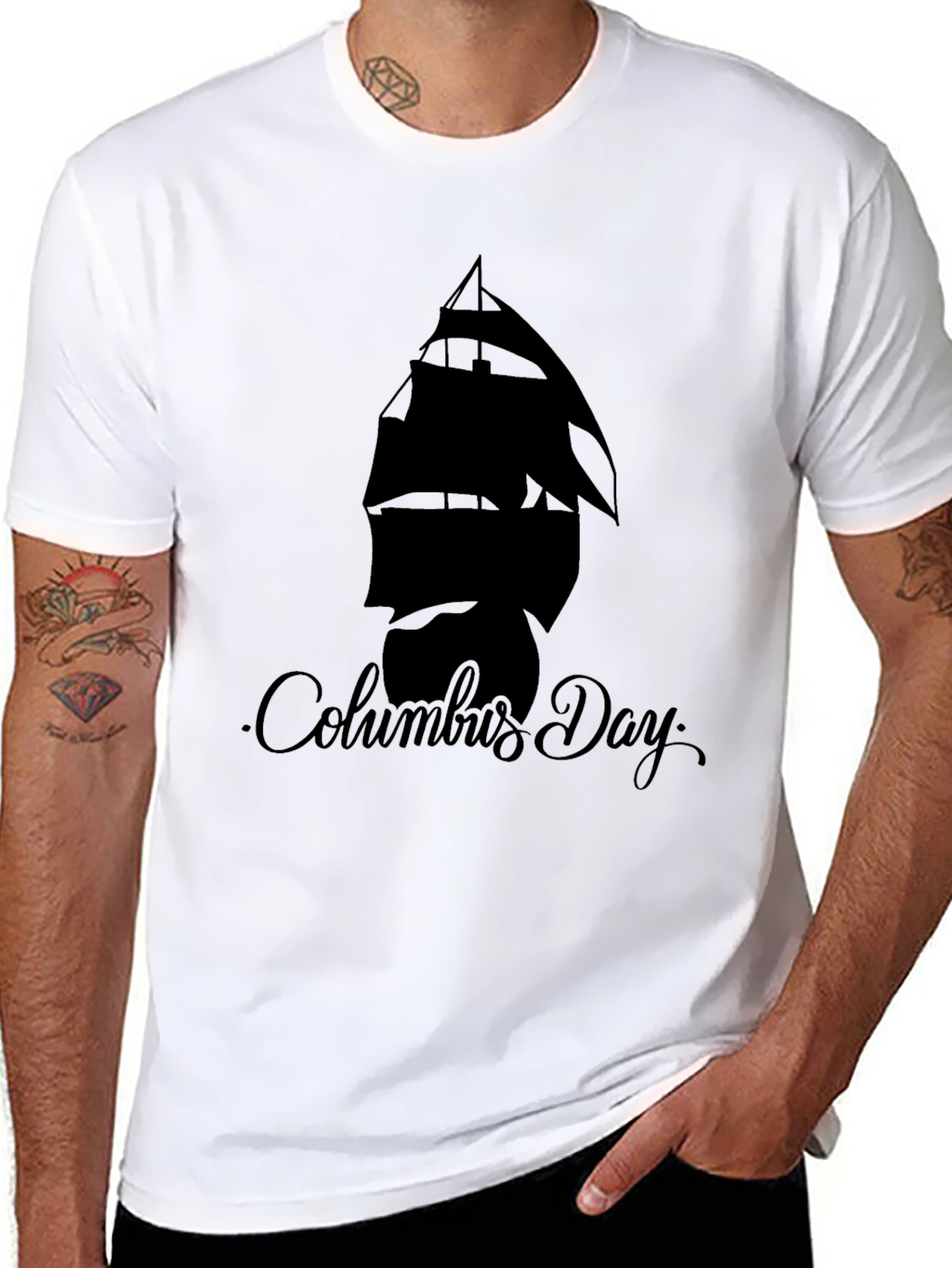 Columbus Day T-Shirt: Ship Graphic Tee