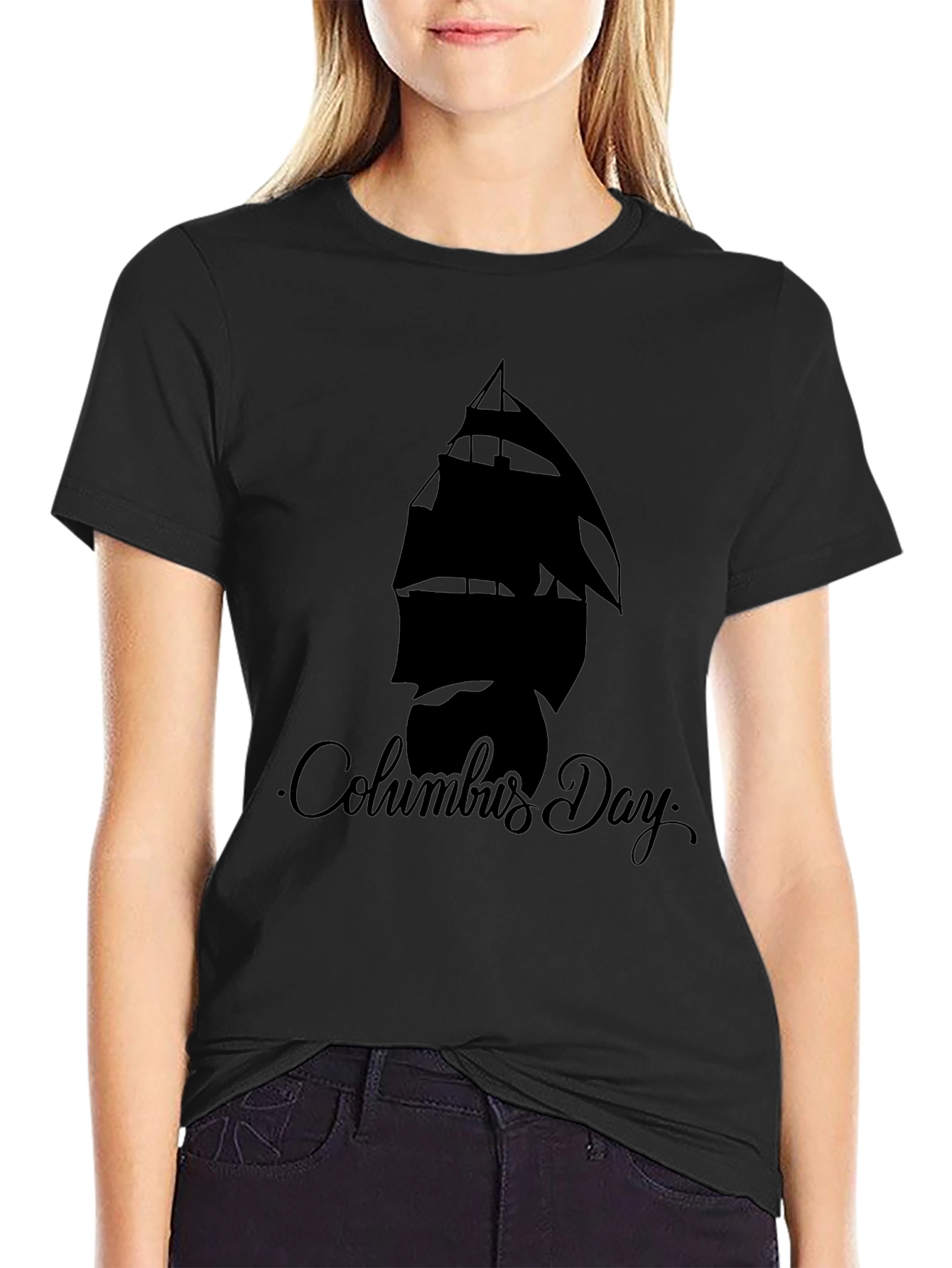 Columbus Day T-Shirt: Ship Graphic Tee