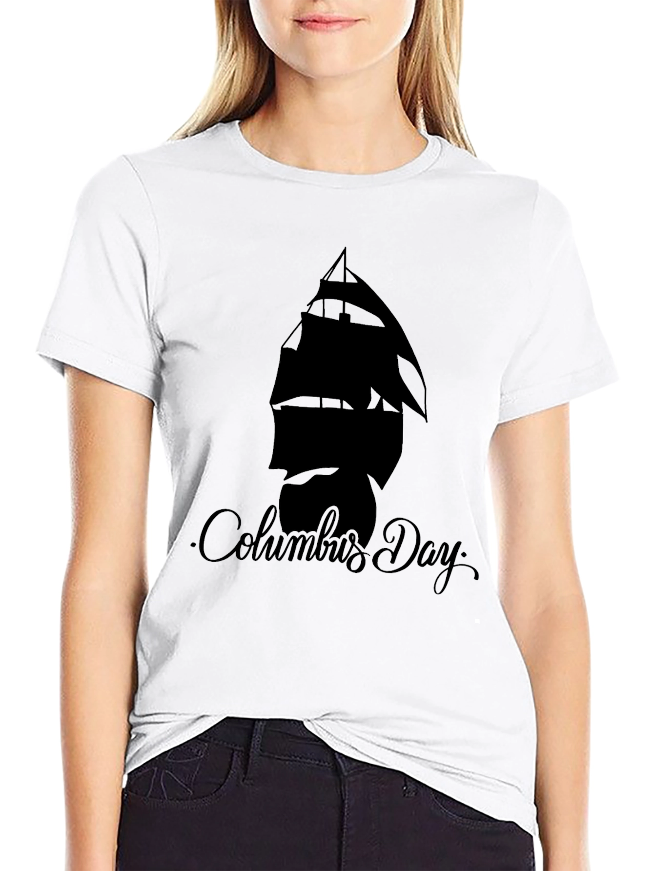Columbus Day T-Shirt: Ship Graphic Tee