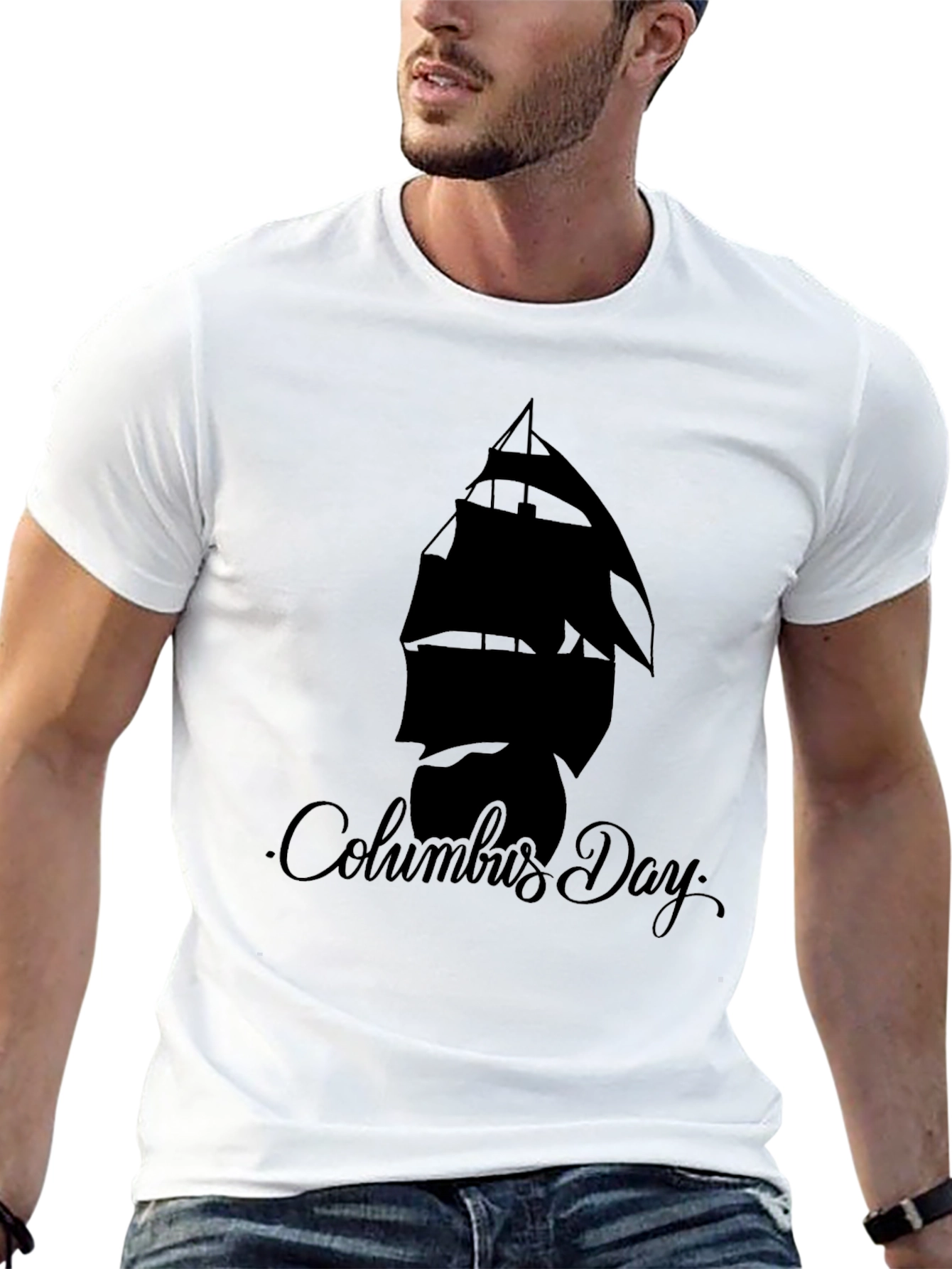 Columbus Day T-Shirt: Ship Graphic Tee