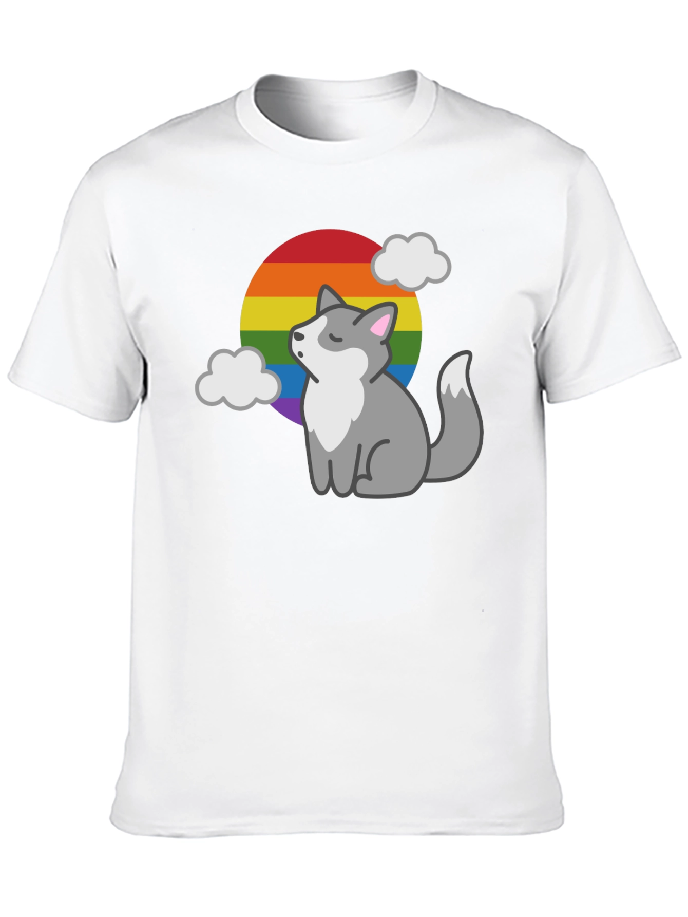 LGBT Pride Husky Black T-Shirt