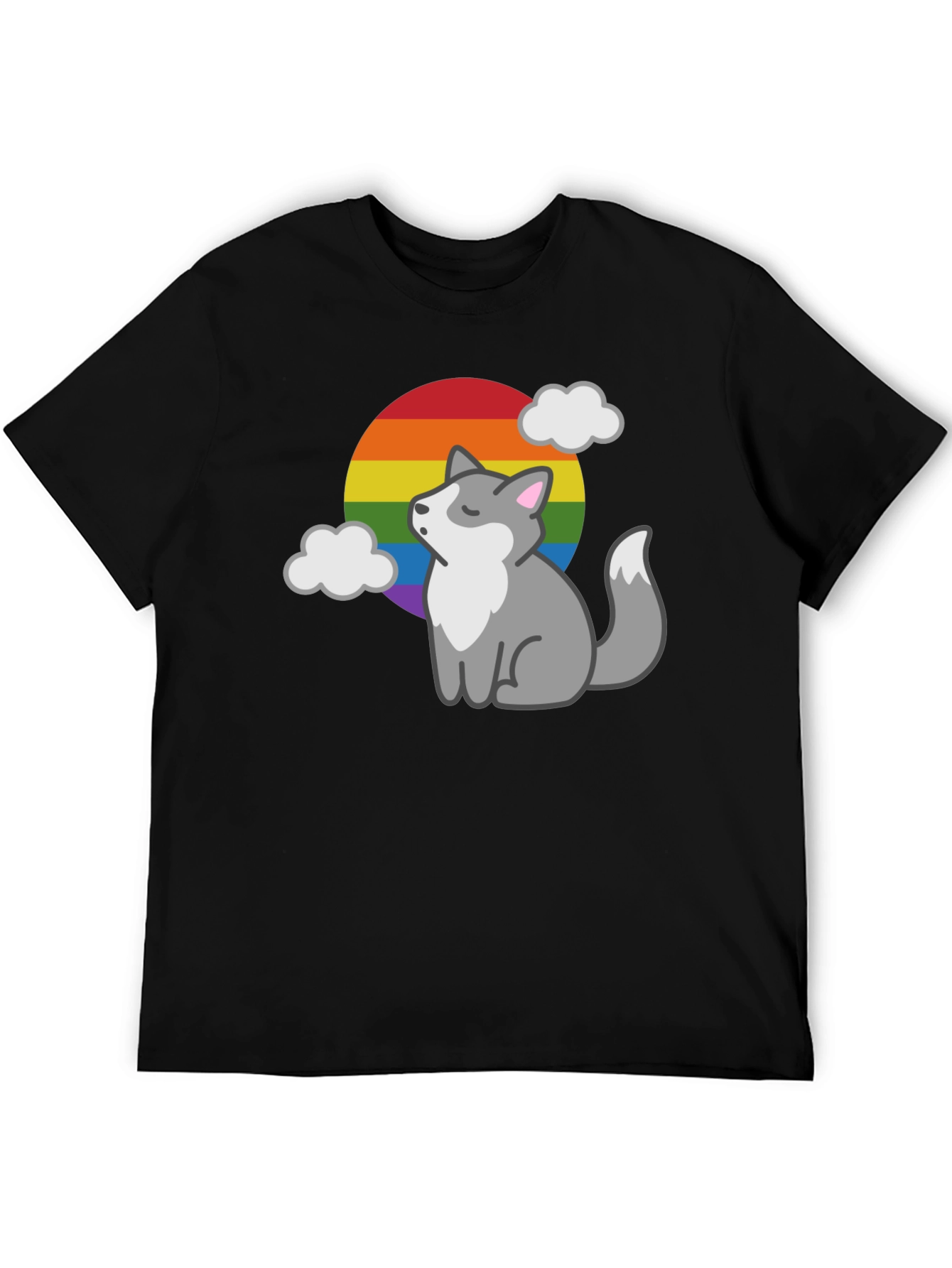 LGBT Pride Husky Black T-Shirt