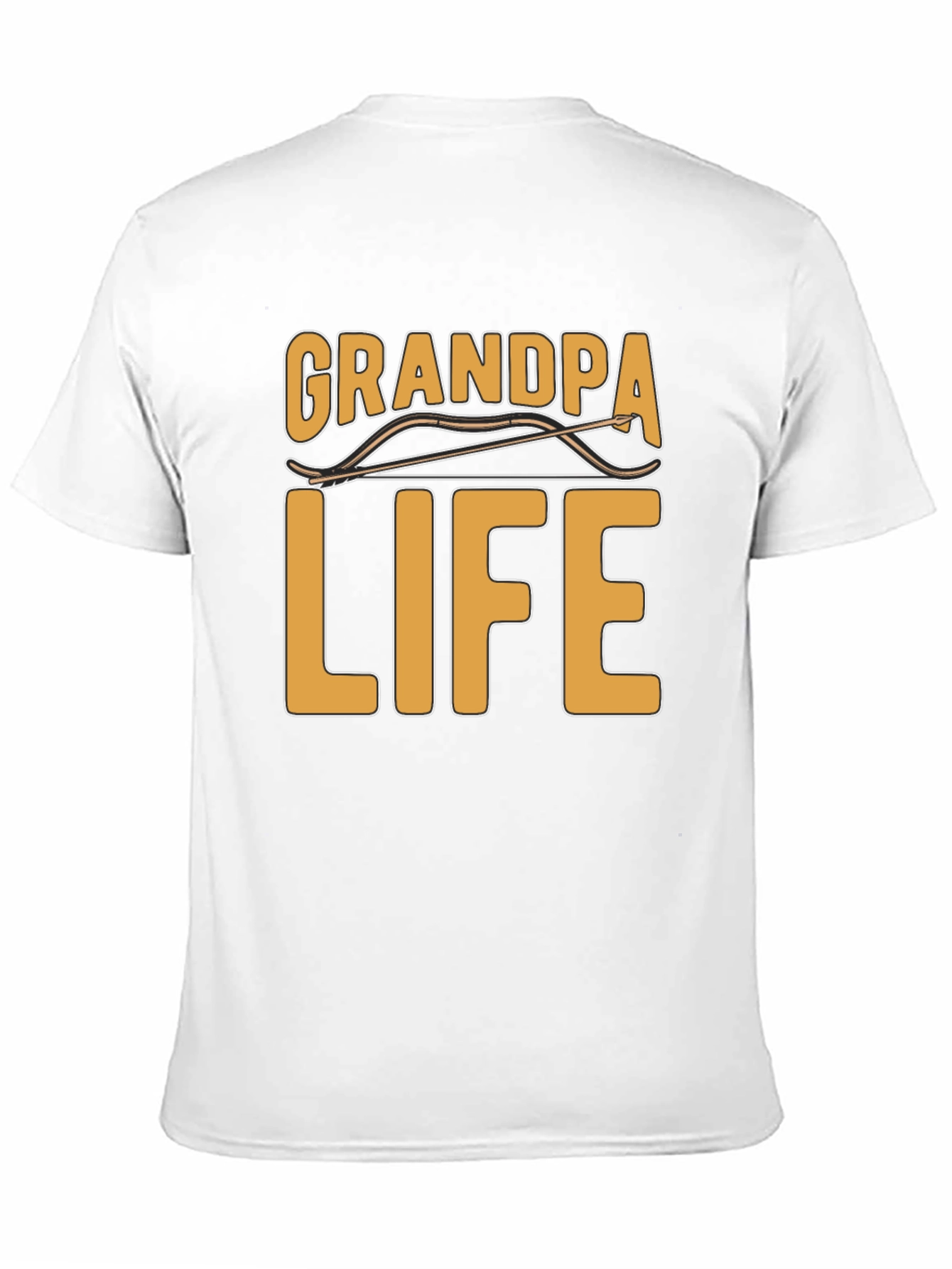 Grandpa Life Black T-Shirt Archery Graphic Tee