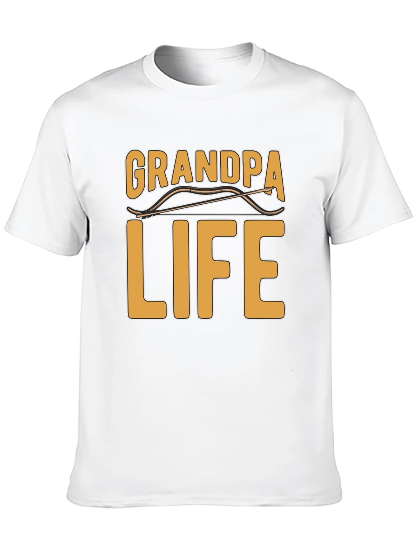 Grandpa Life Black T-Shirt Archery Graphic Tee