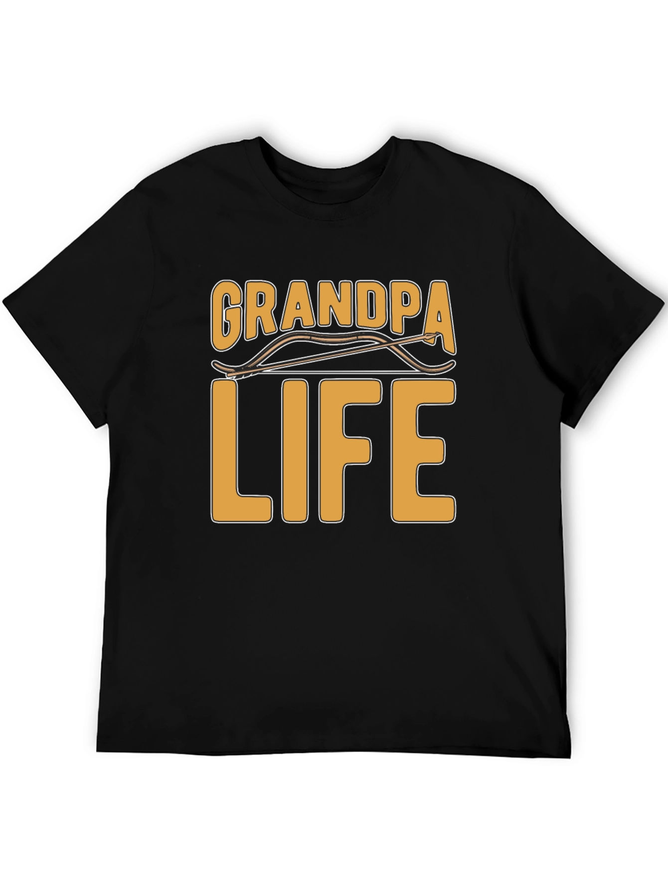 Grandpa Life Black T-Shirt Archery Graphic Tee